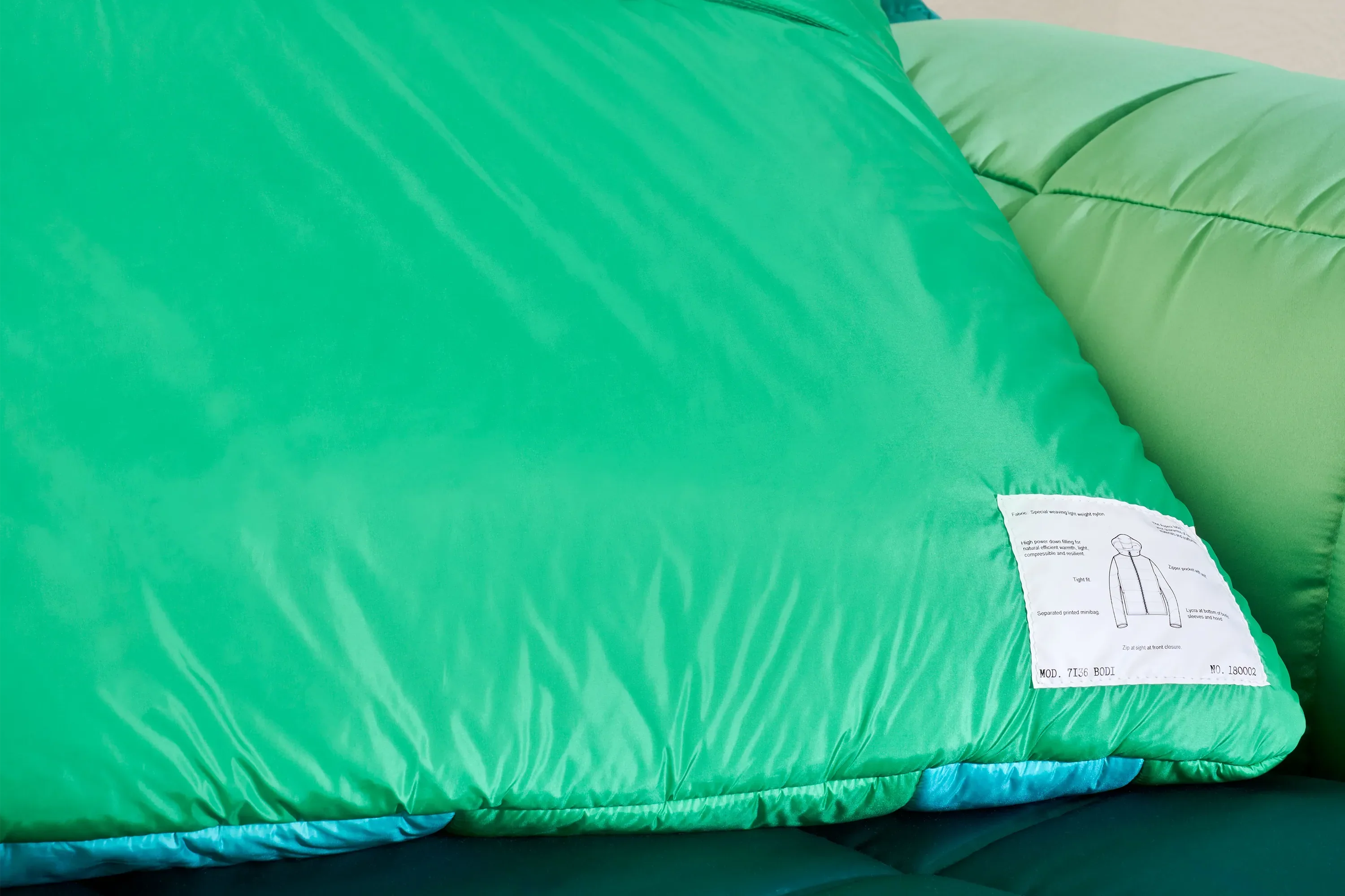 jumbo pillow - block - stripes moss - 100cm x 100cm - Image 4