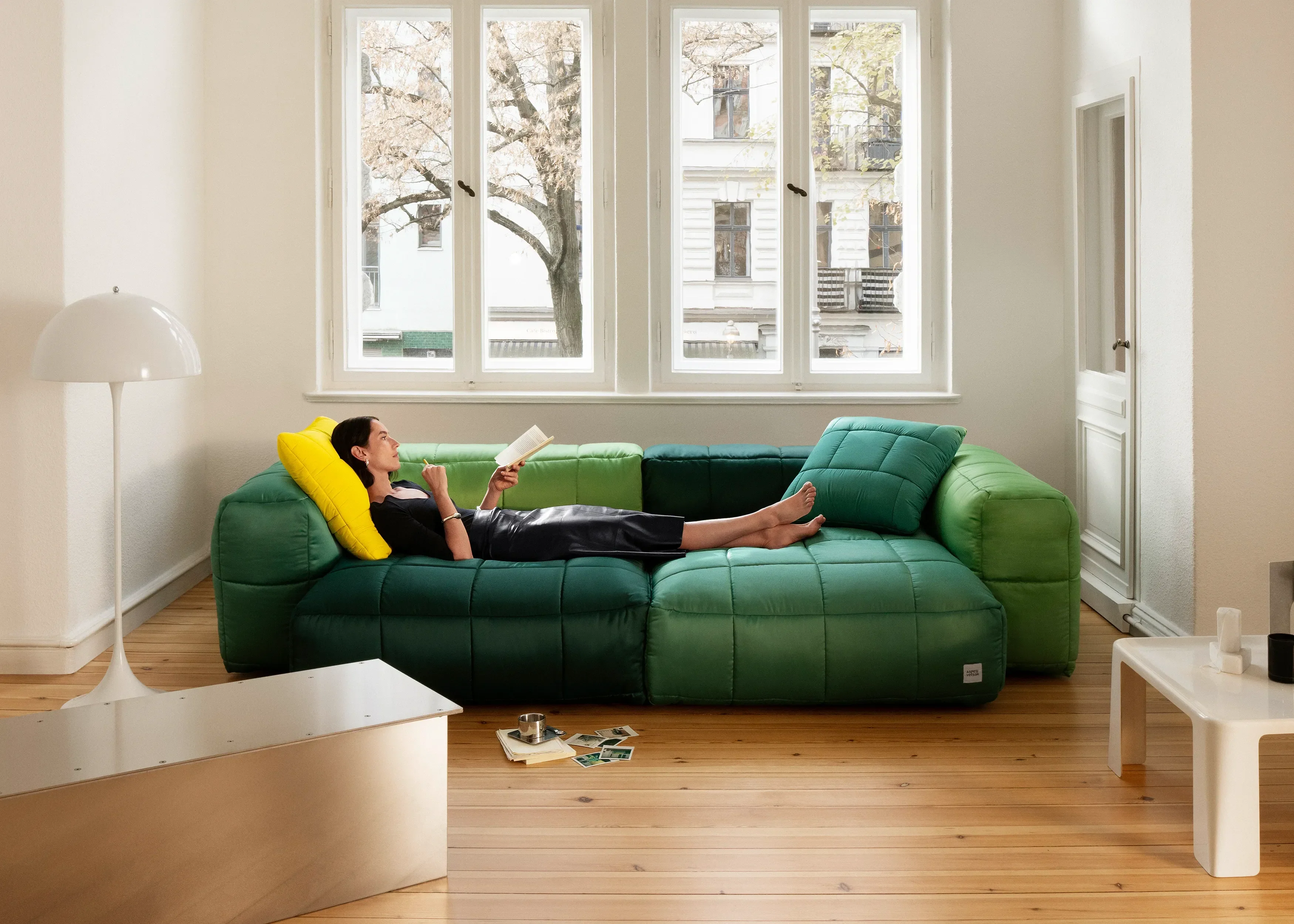 two module sofa - aspesi - moss - 272cm x 136cm - Image 4