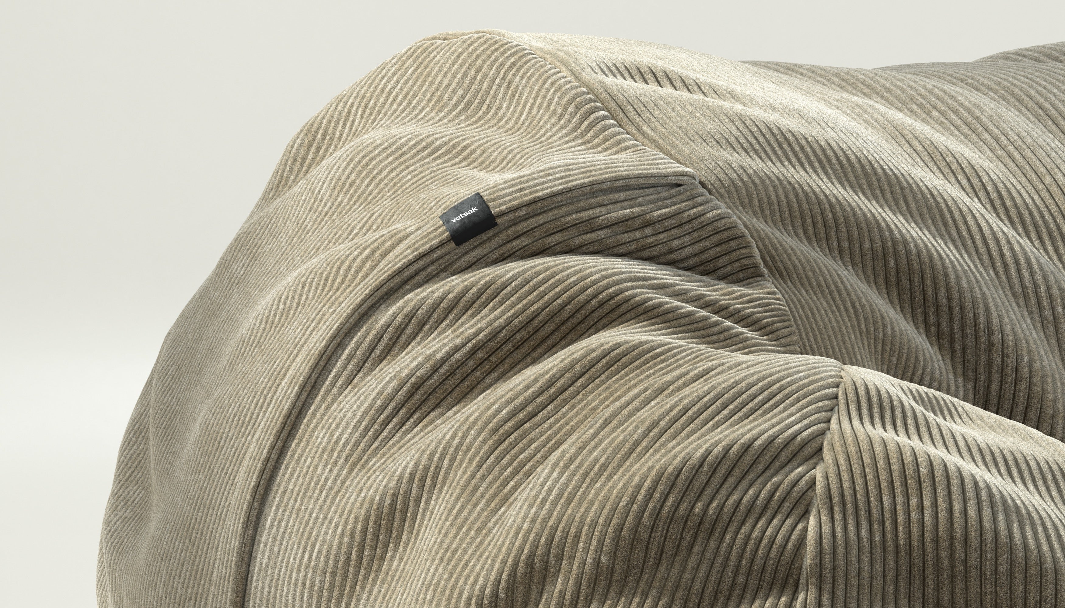vetsak | Zitzak Large - Cord Velour - Khaki - Image 3