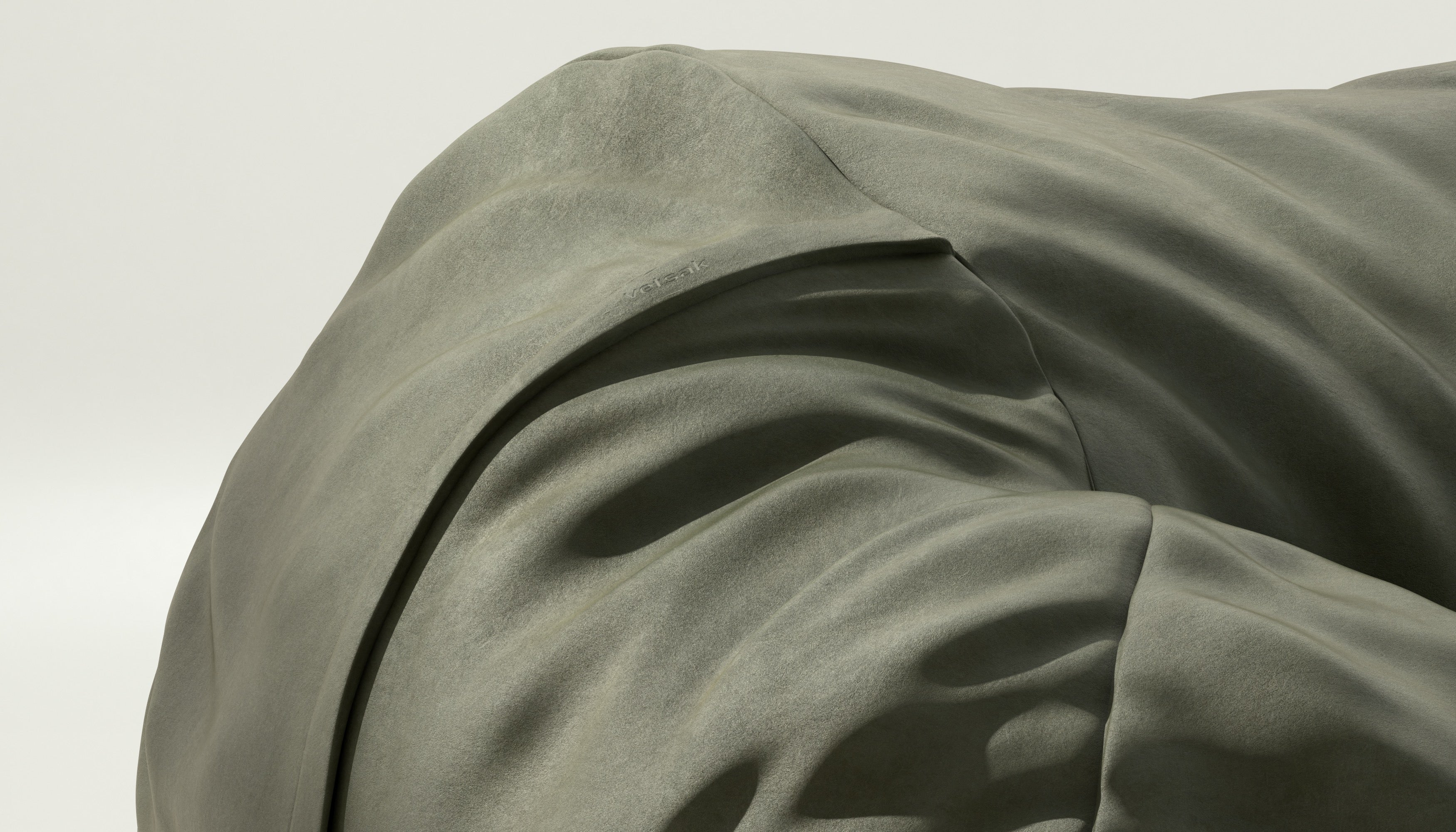 vetsak | Cover Zitzak Large - Leather - Olive - Image 3