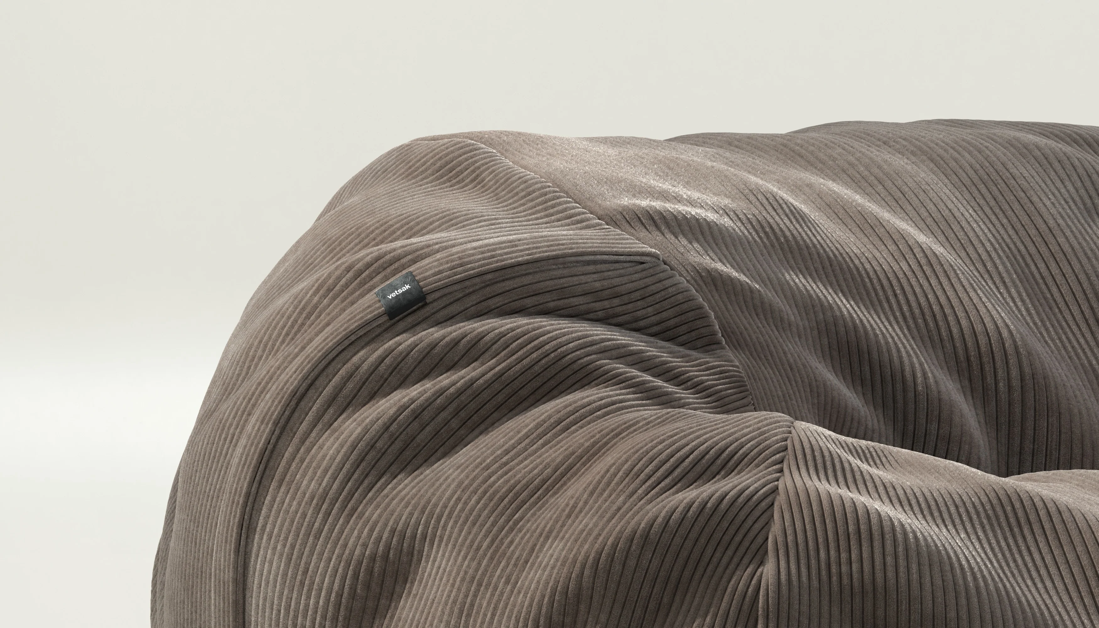 vetsak | Cover Zitzak Medium - Cord Velour - Mocha - Image 3
