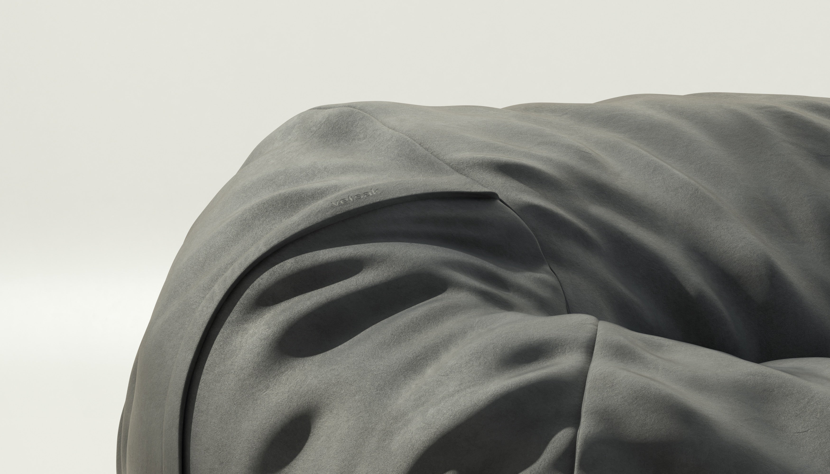 vetsak | Cover Zitzak Medium - Leather - Dark Grey - Image 3