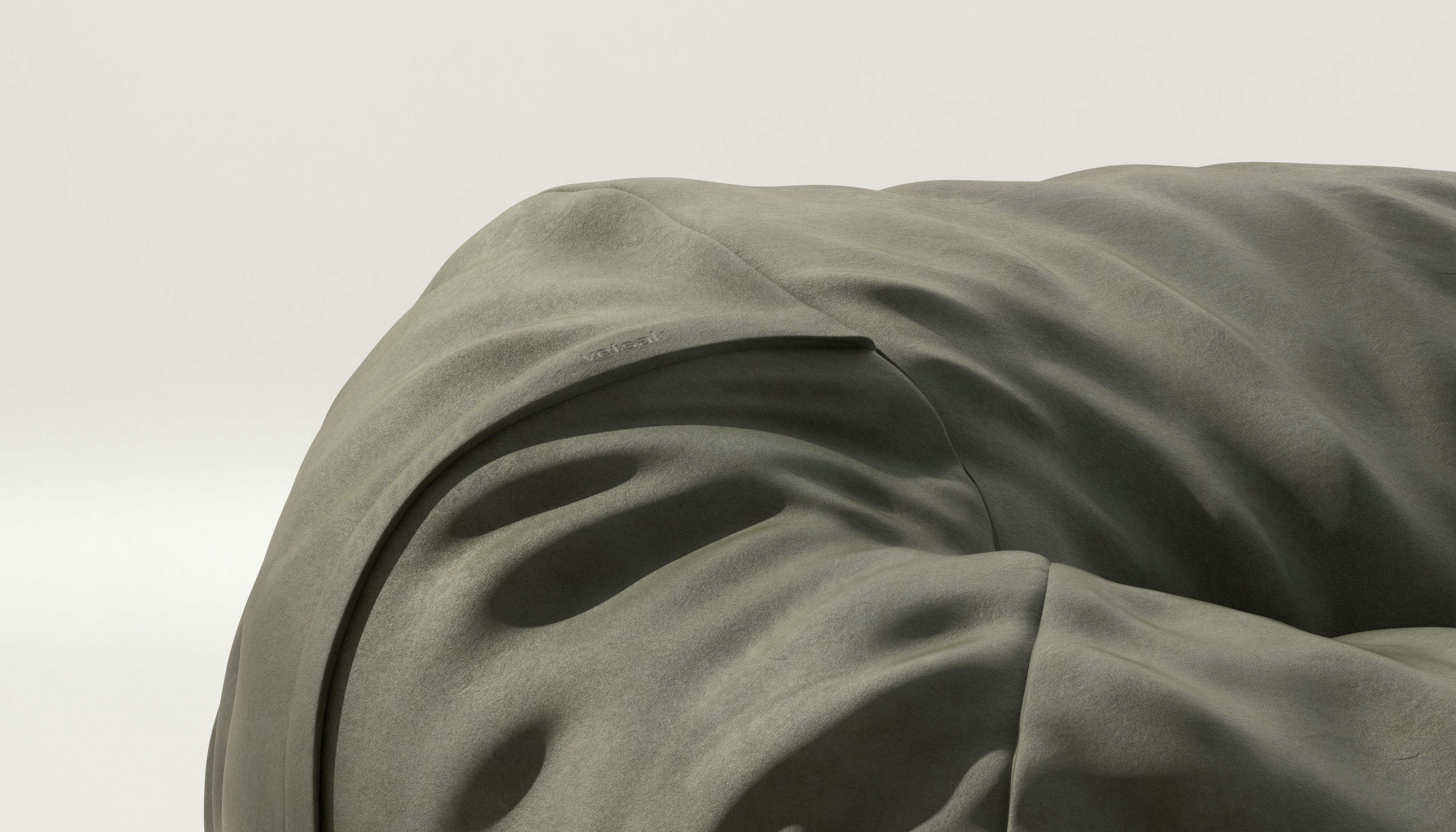 vetsak | Cover Zitzak Medium - Leather - Olive - Image 3