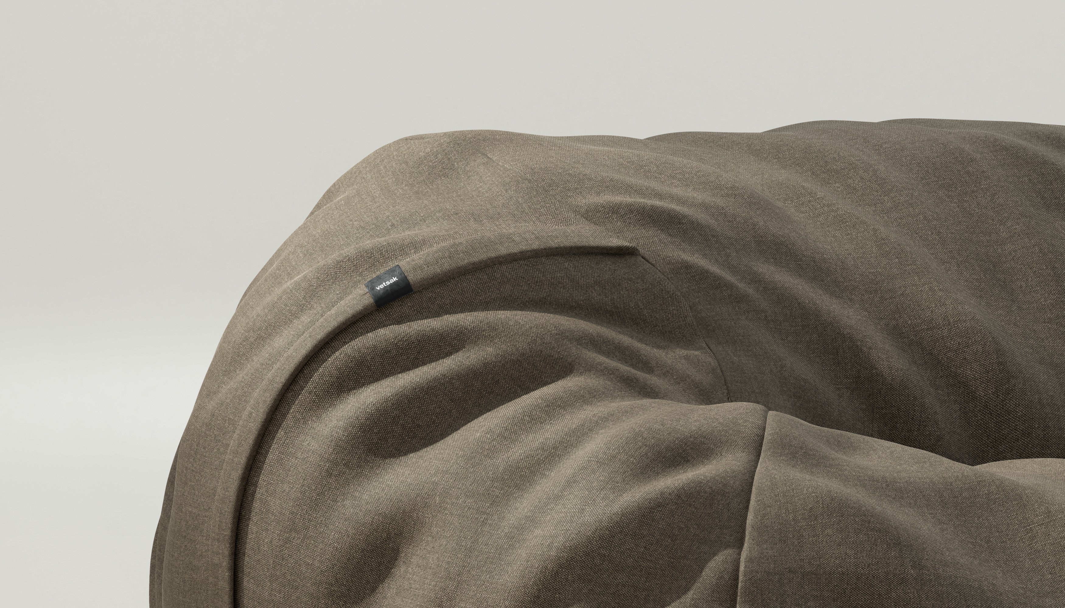 vetsak | Cover Zitzak Medium - Pique - Taupe - Image 3