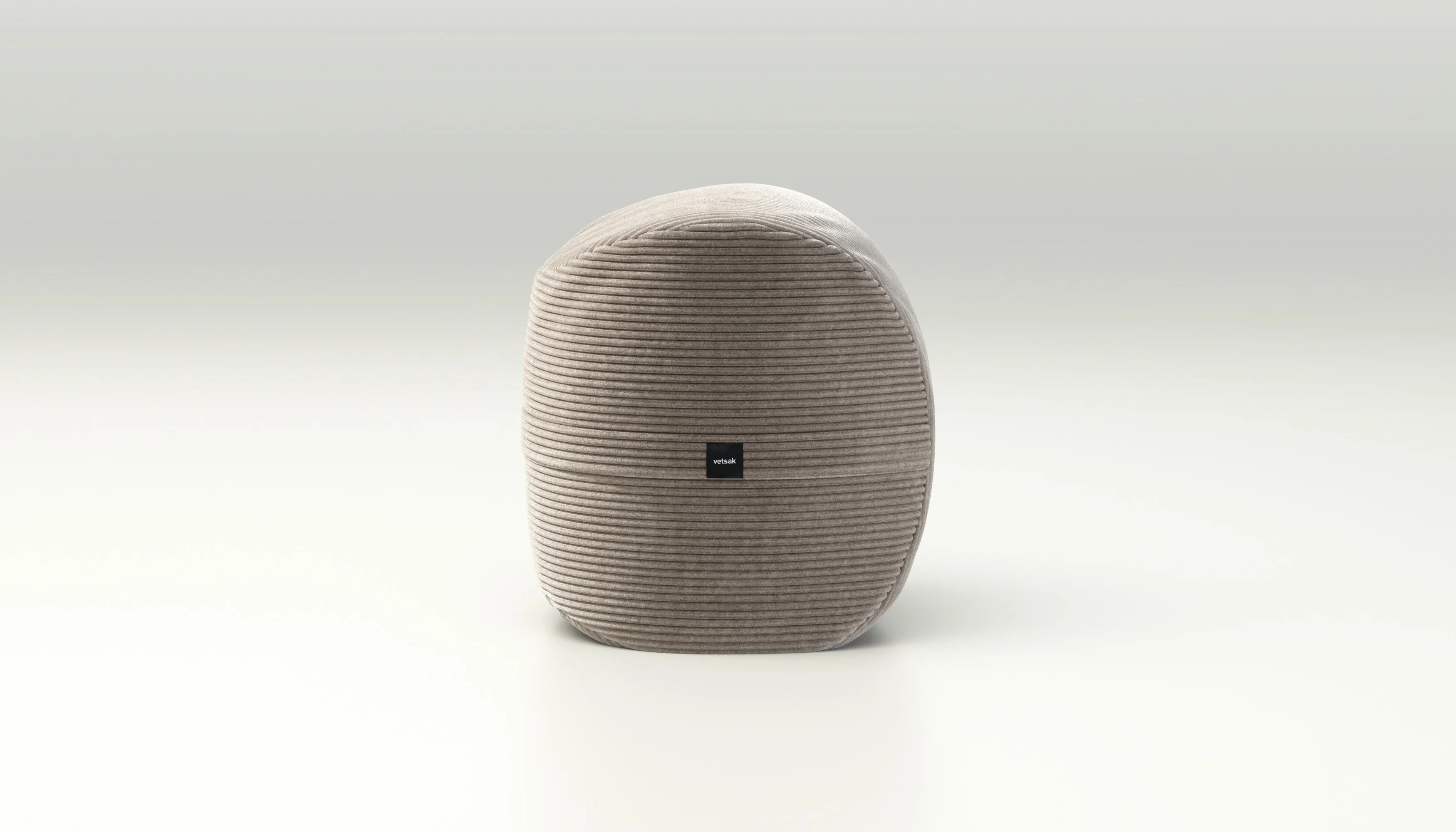 vetsak | Footsak - Cord Velour - Platinum