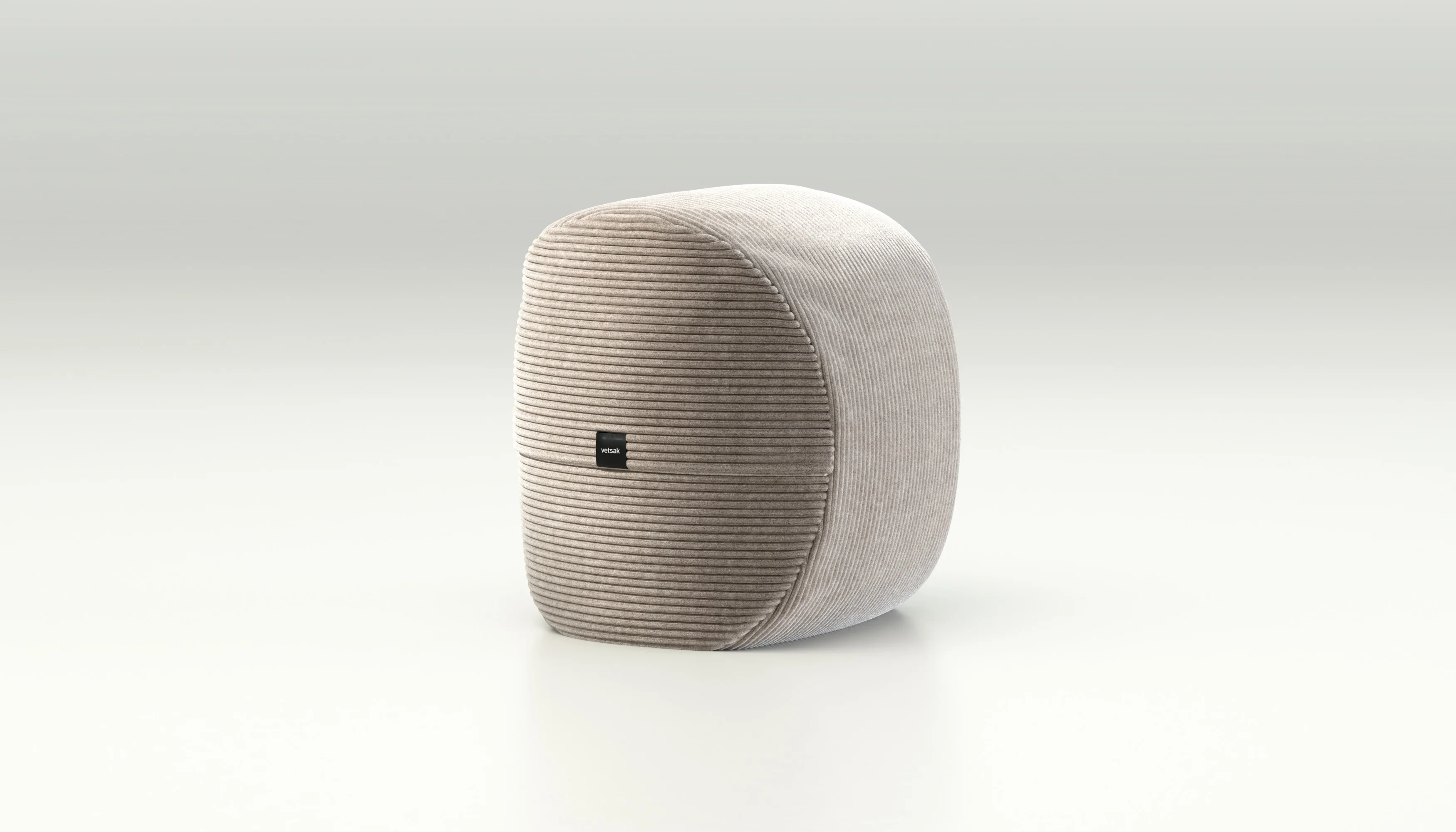 vetsak | Footsak - Cord Velour - Platinum - Image 2