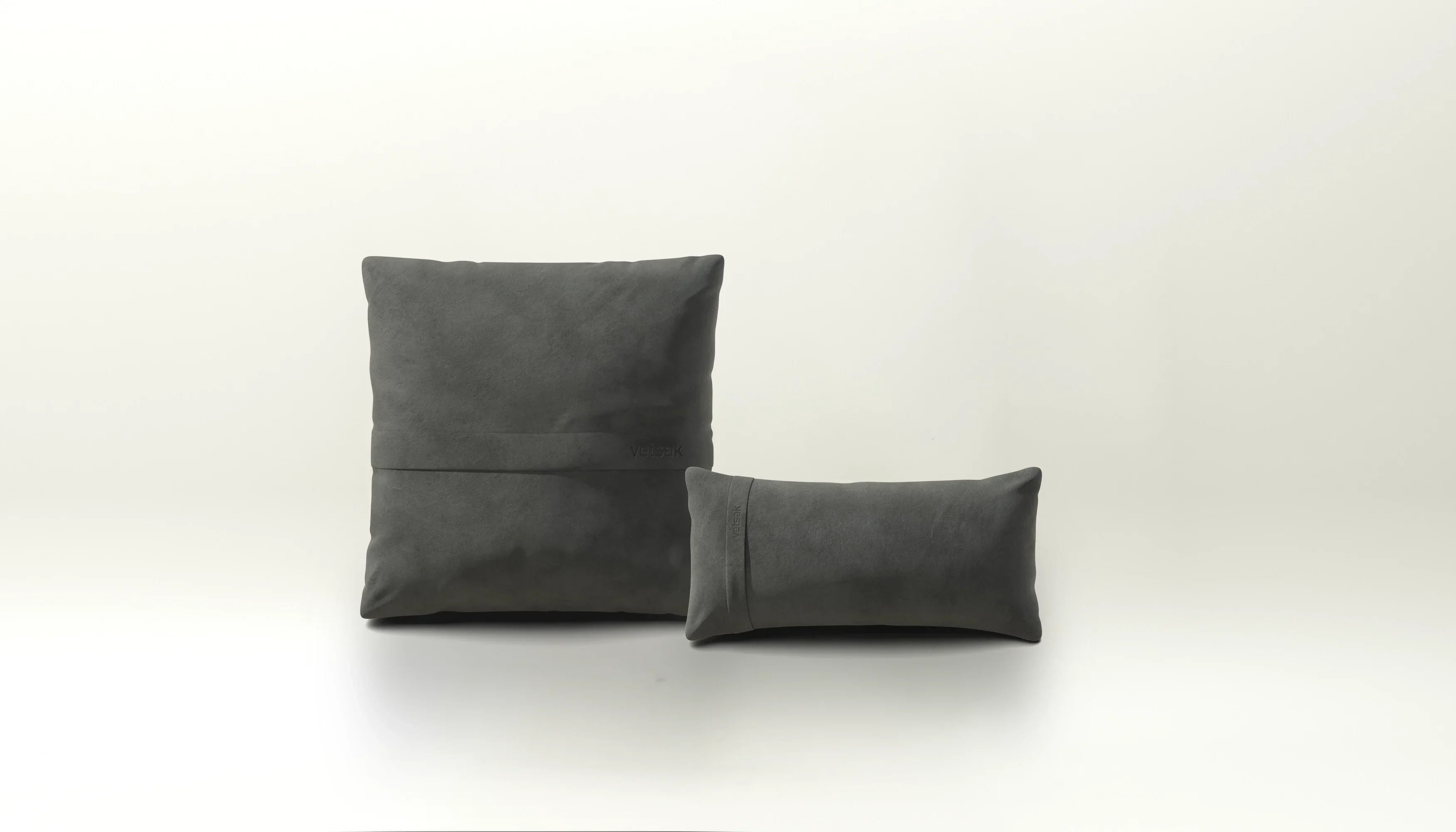 Pillow Set 1 - Leather - Dark Grey