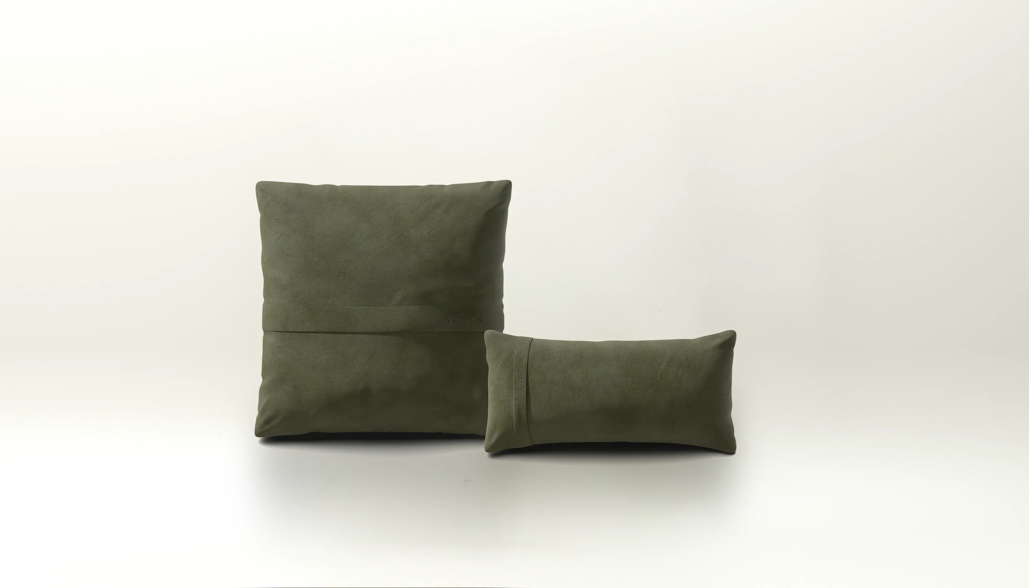 Pillow Set 1 - Leather - Olive
