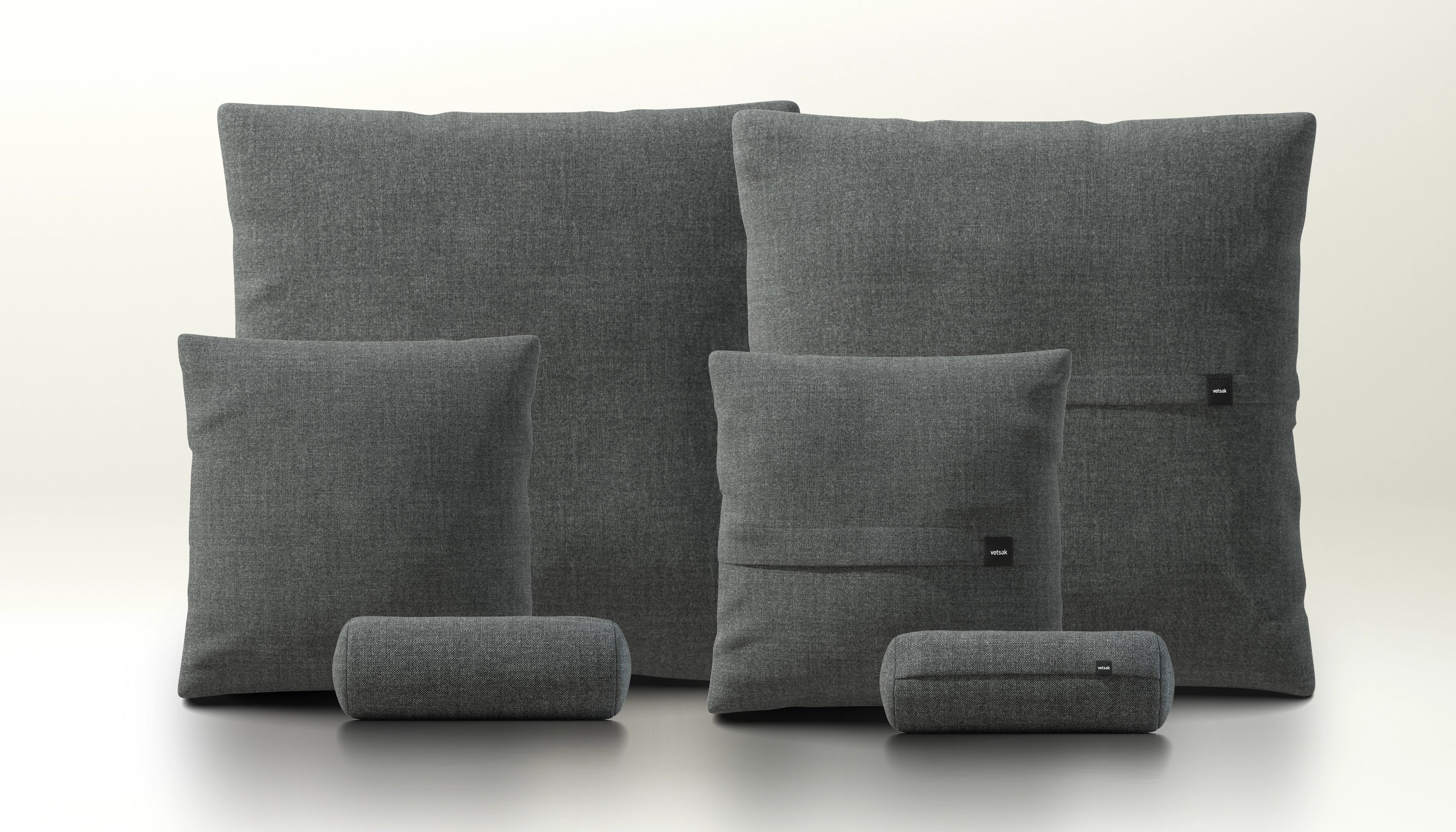 Pillow Set 3 - Pique - Dark Grey