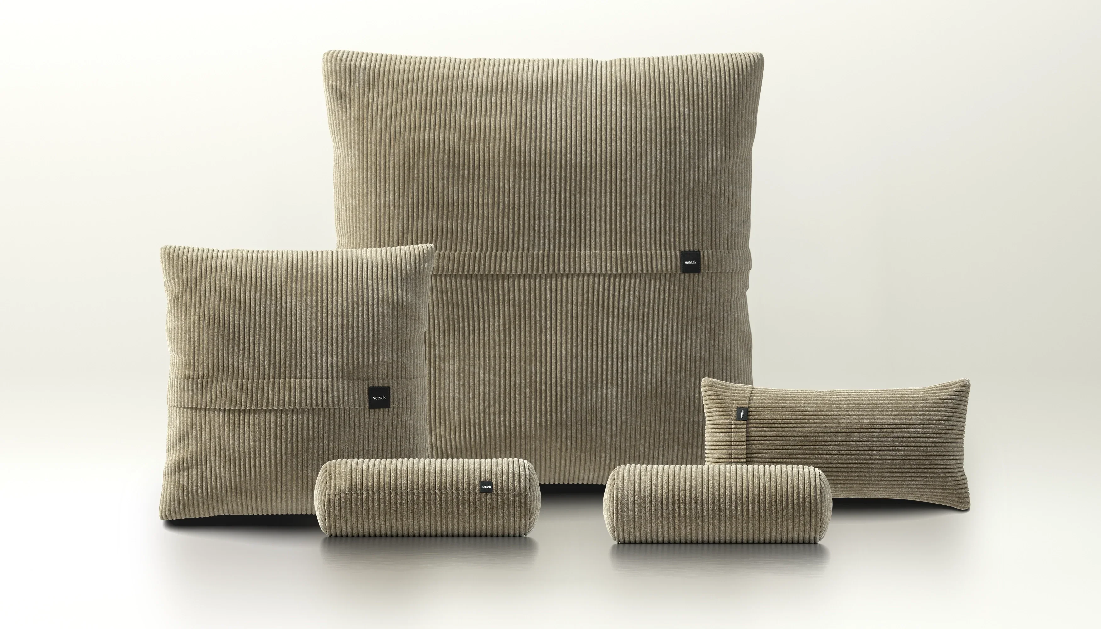 Pillow Set 4 - Cord Velour - Khaki