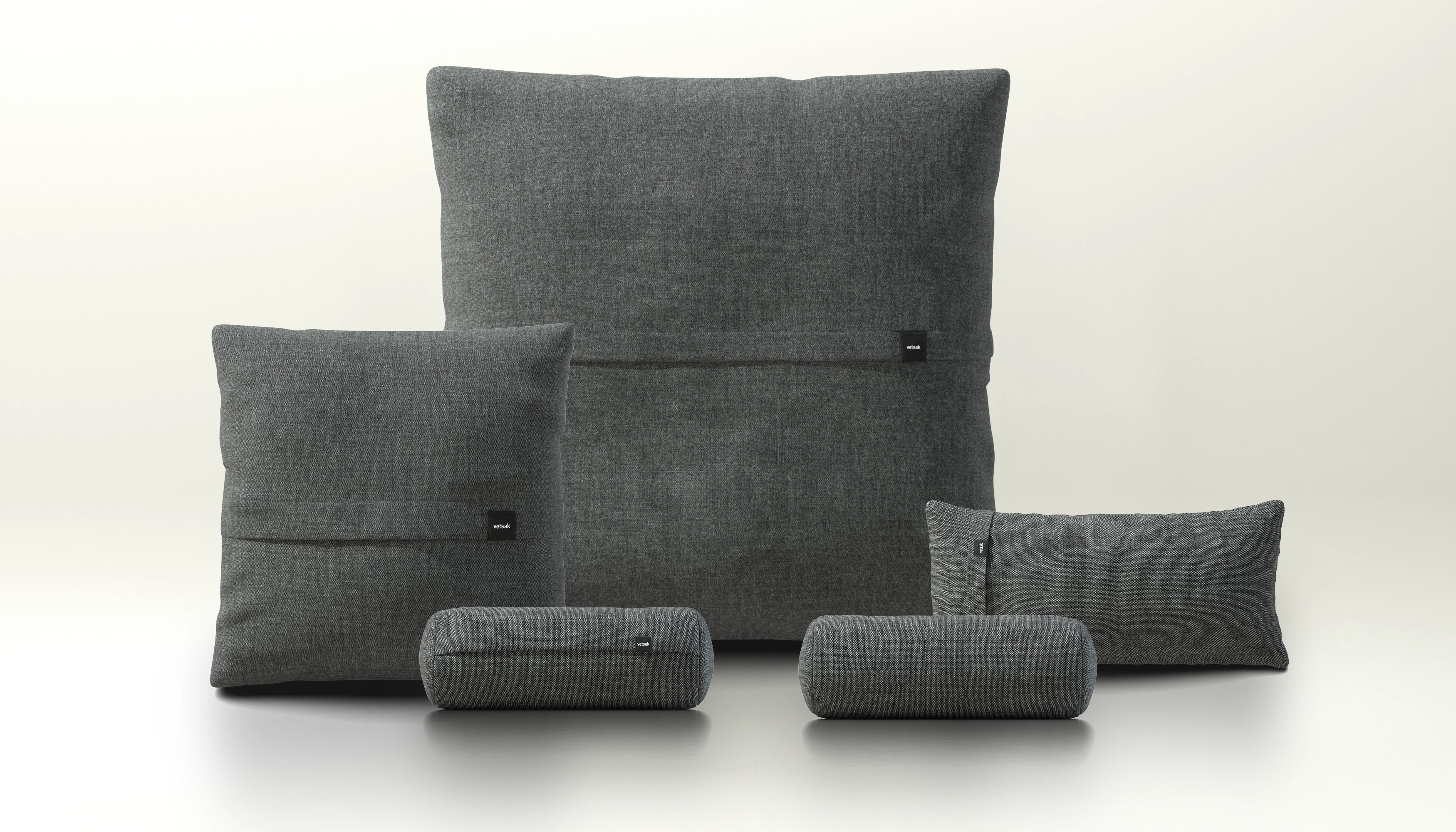 Pillow Set 4 - Pique - Dark Grey
