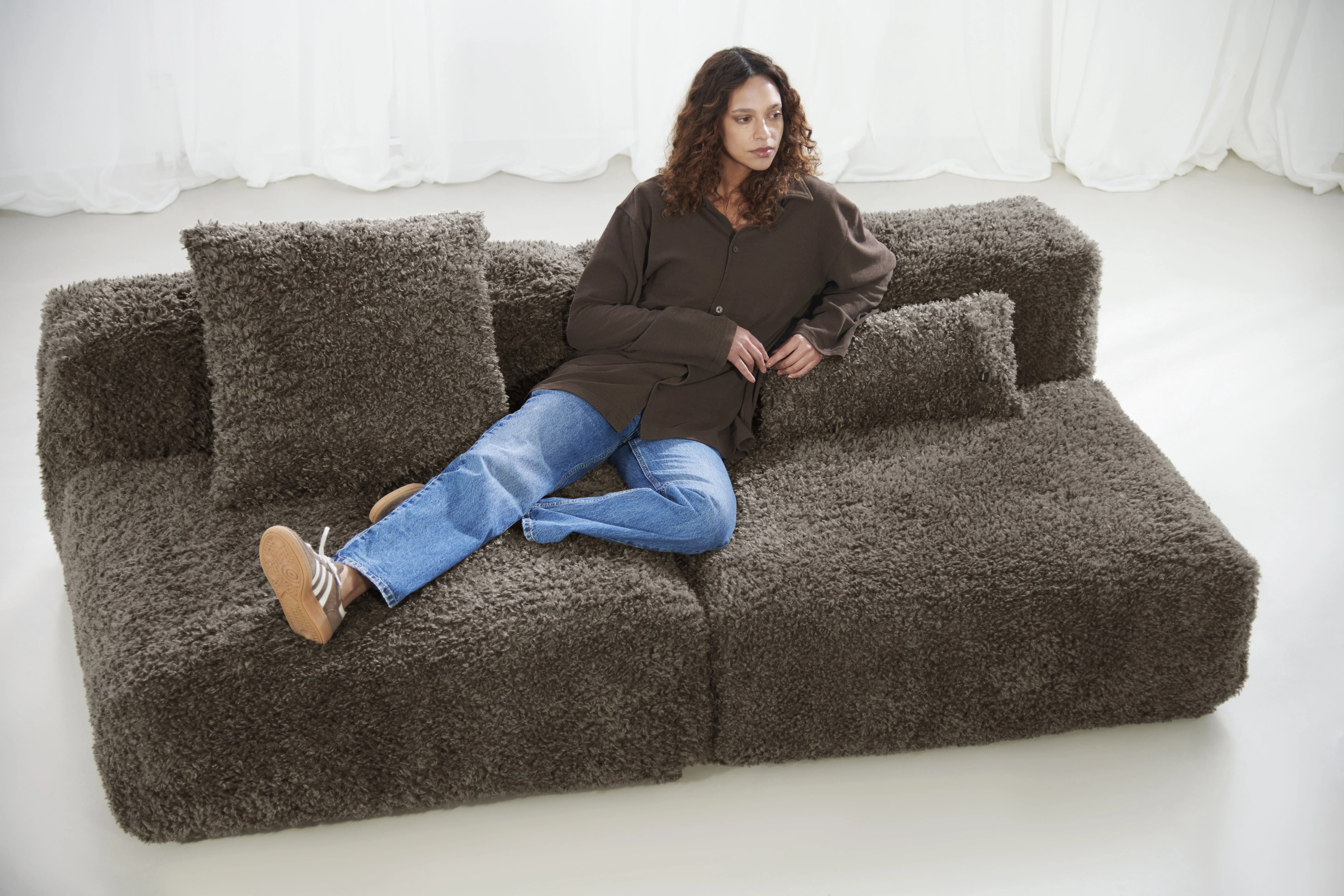 vetsak | Sofa Set 01 Large - Doodle - Cacao | Modulaire Sofa | 3.5 Zits - Image 7