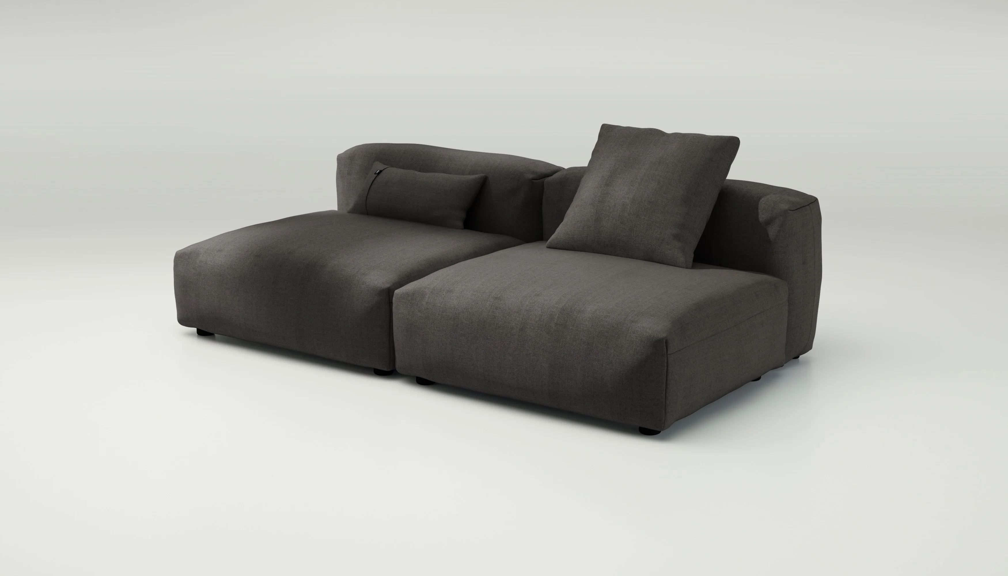 vetsak | Sofa Set 01 Large - Herringbone - Dark Grey | Modular Sofa | 3.5 Seater - Image 3
