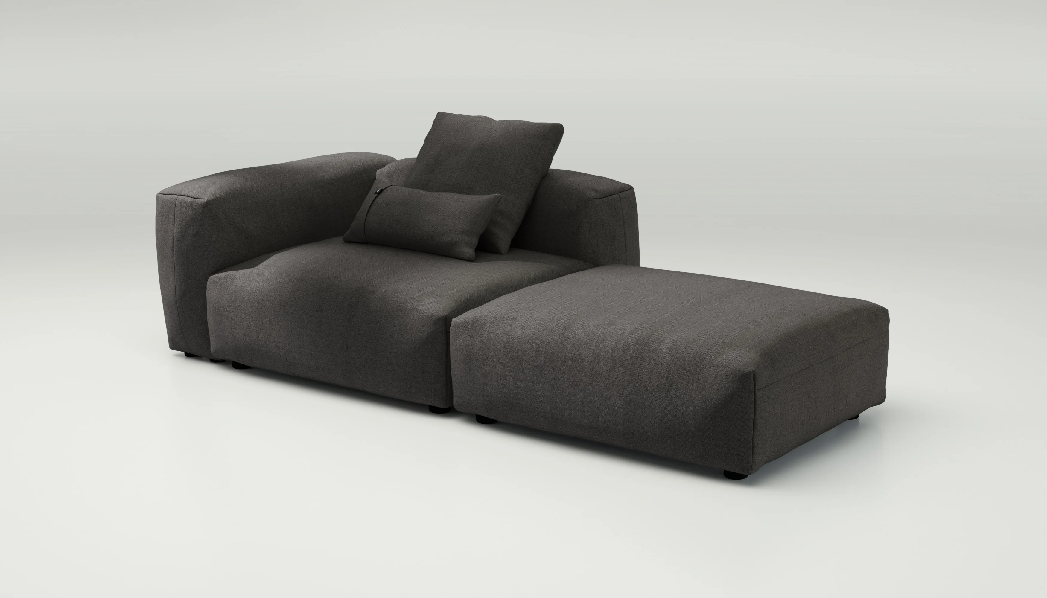 vetsak | Sofa Set 01 Large - Herringbone - Dark Grey | Modular Sofa | 3.5 Seater - Image 4