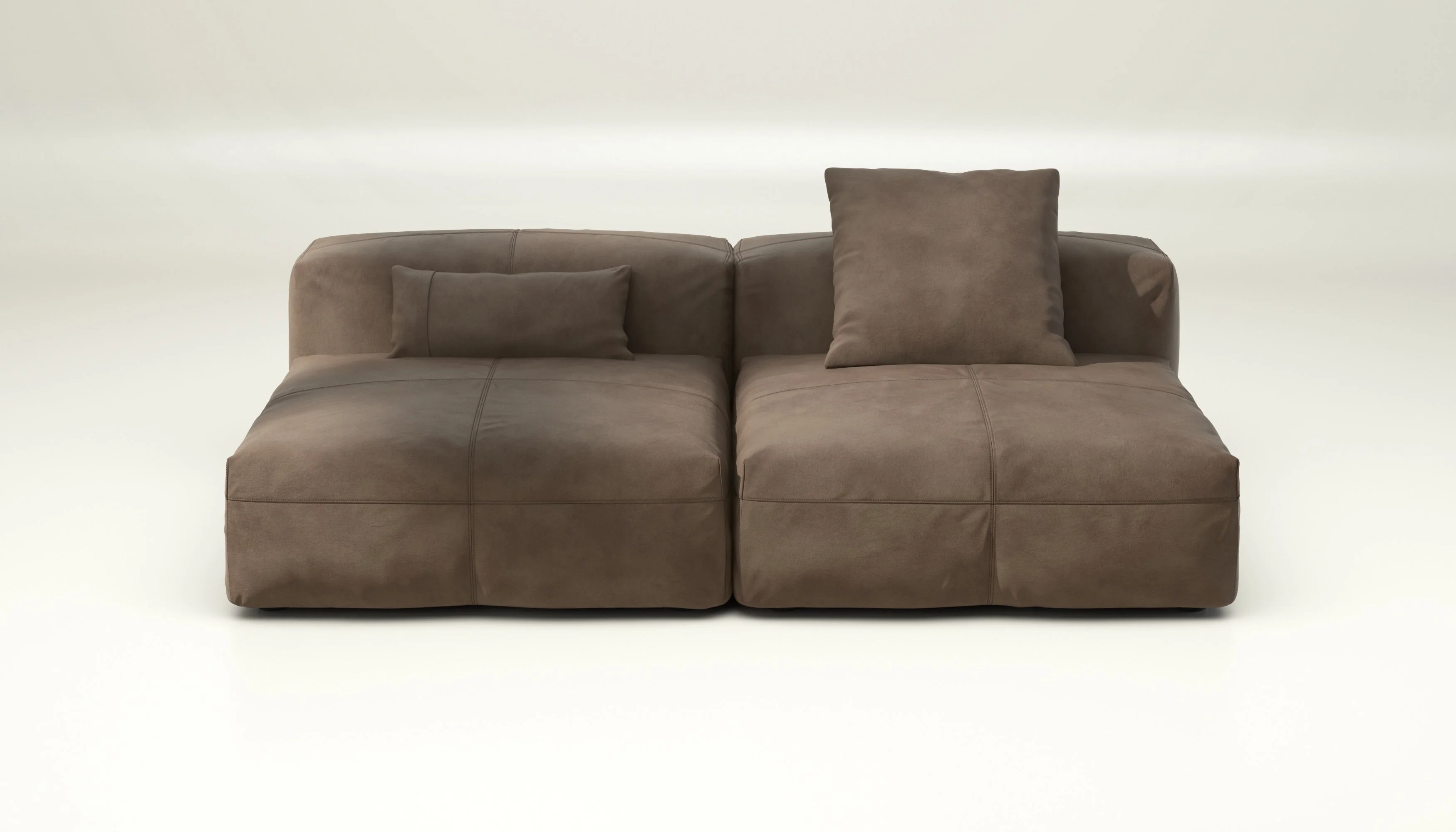 vetsak | Sofa Set 01 Large - Leather - Cacao | Modulaire Sofa | 3.5 Zits
