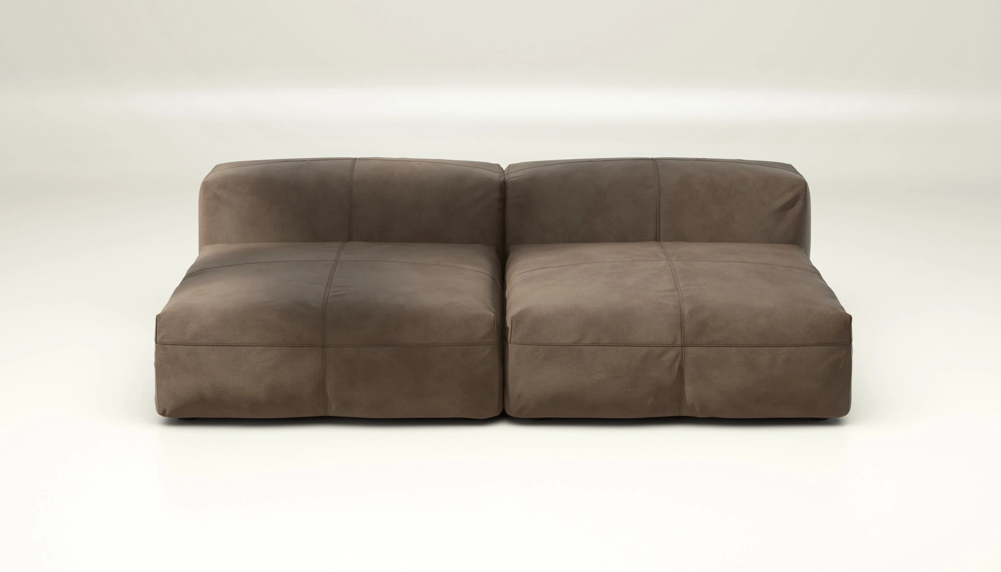 vetsak | Sofa Set 01 Large - Leather - Cacao | Modulaire Sofa | 3.5 Zits - Image 2