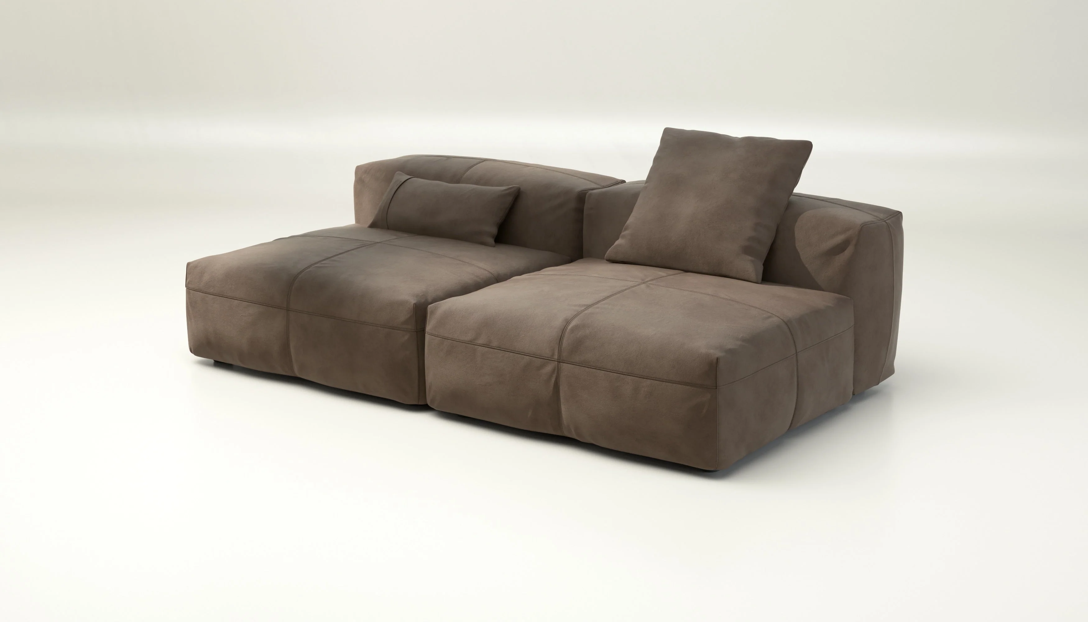 vetsak | Sofa Set 01 Large - Leather - Cacao | Modulaire Sofa | 3.5 Zits - Image 3