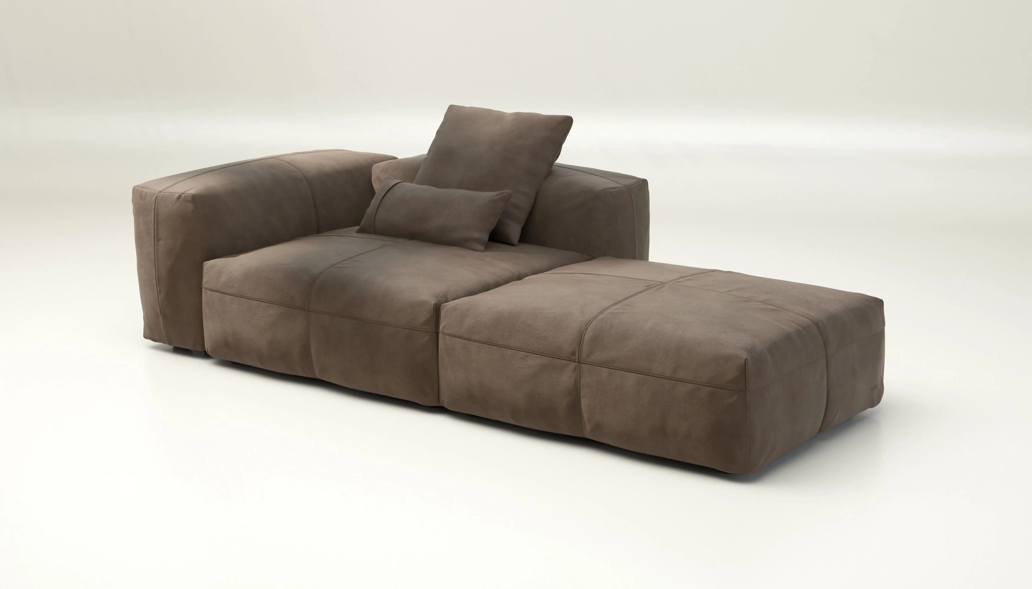 vetsak | Sofa Set 01 Large - Leather - Cacao | Modulaire Sofa | 3.5 Zits - Image 4