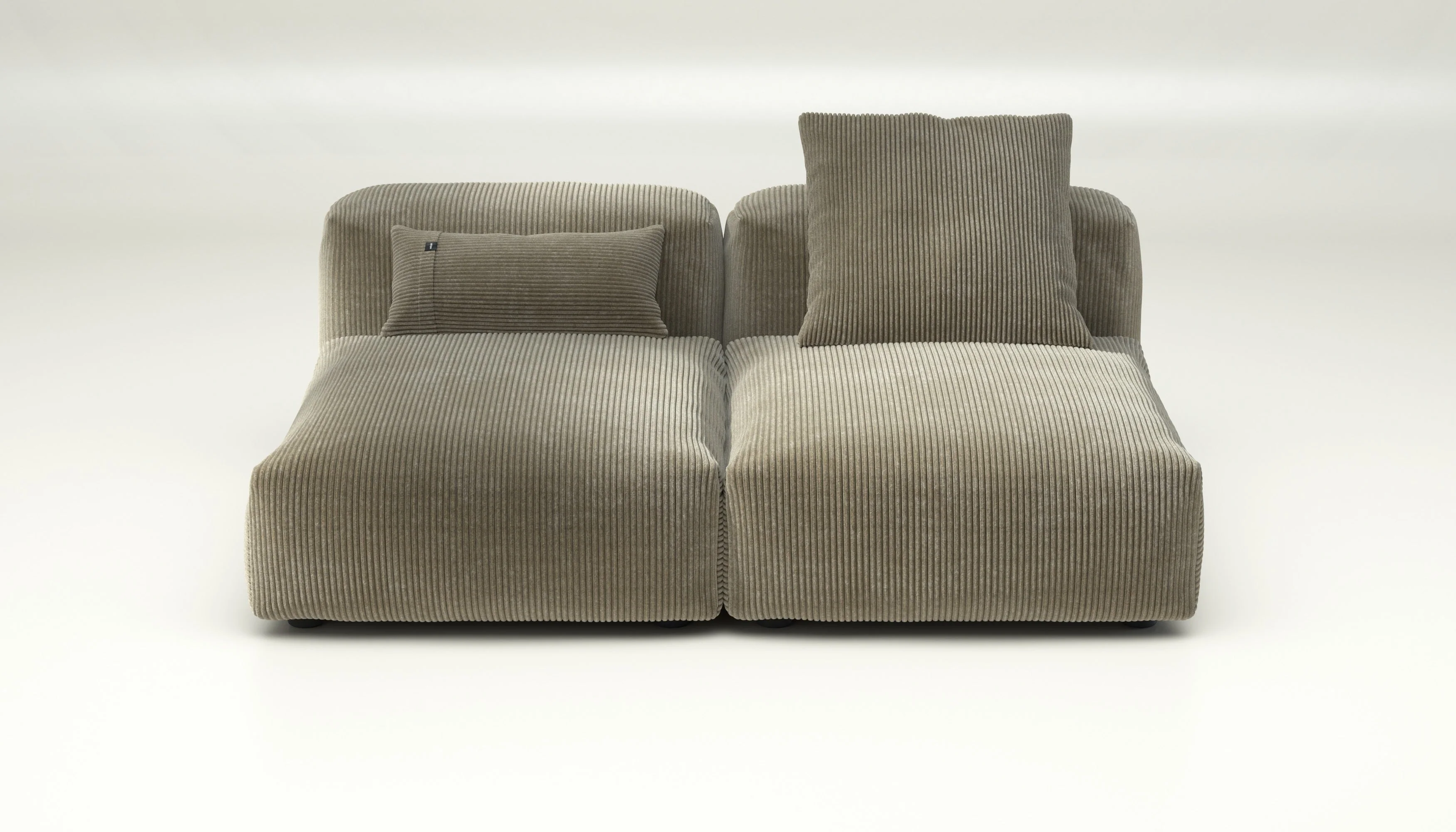 vetsak | Sofa Set 01 Medium - Cord Velour - Khaki | Modulaire Sofa | 2.5 Zits
