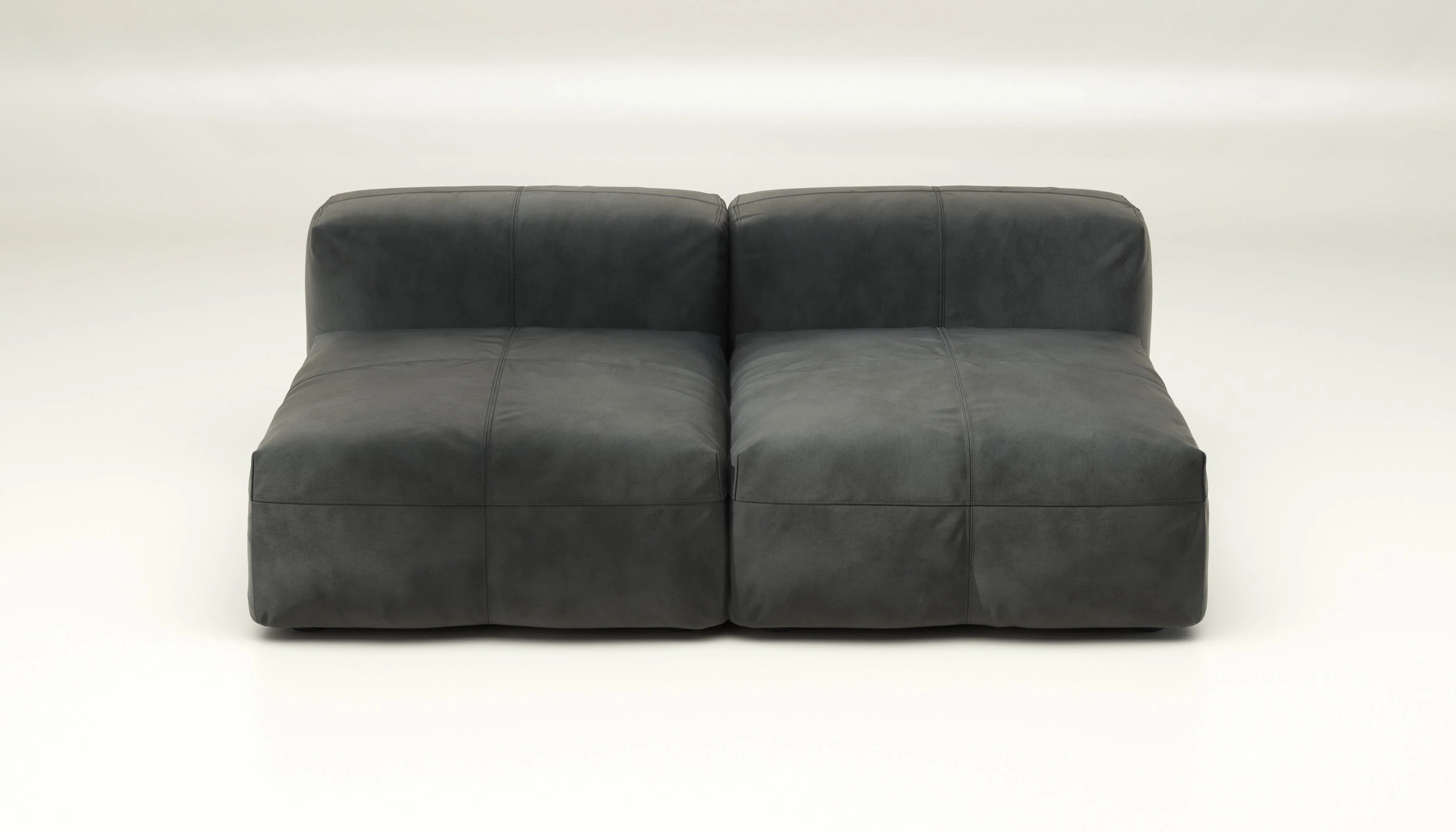 vetsak | Sofa Set 01 Medium - Leather - Dark Grey | Modulaire Sofa | 2.5 Zits - Image 2