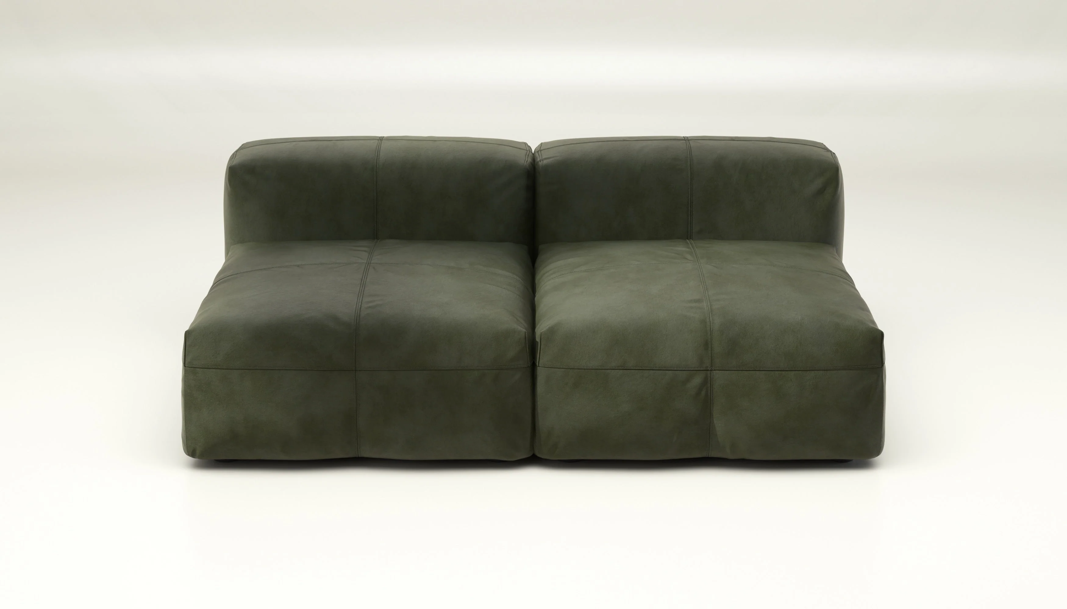 vetsak | Sofa Set 01 Medium - Leather - Olive | Modulaire Sofa | 2.5 Zits - Image 2