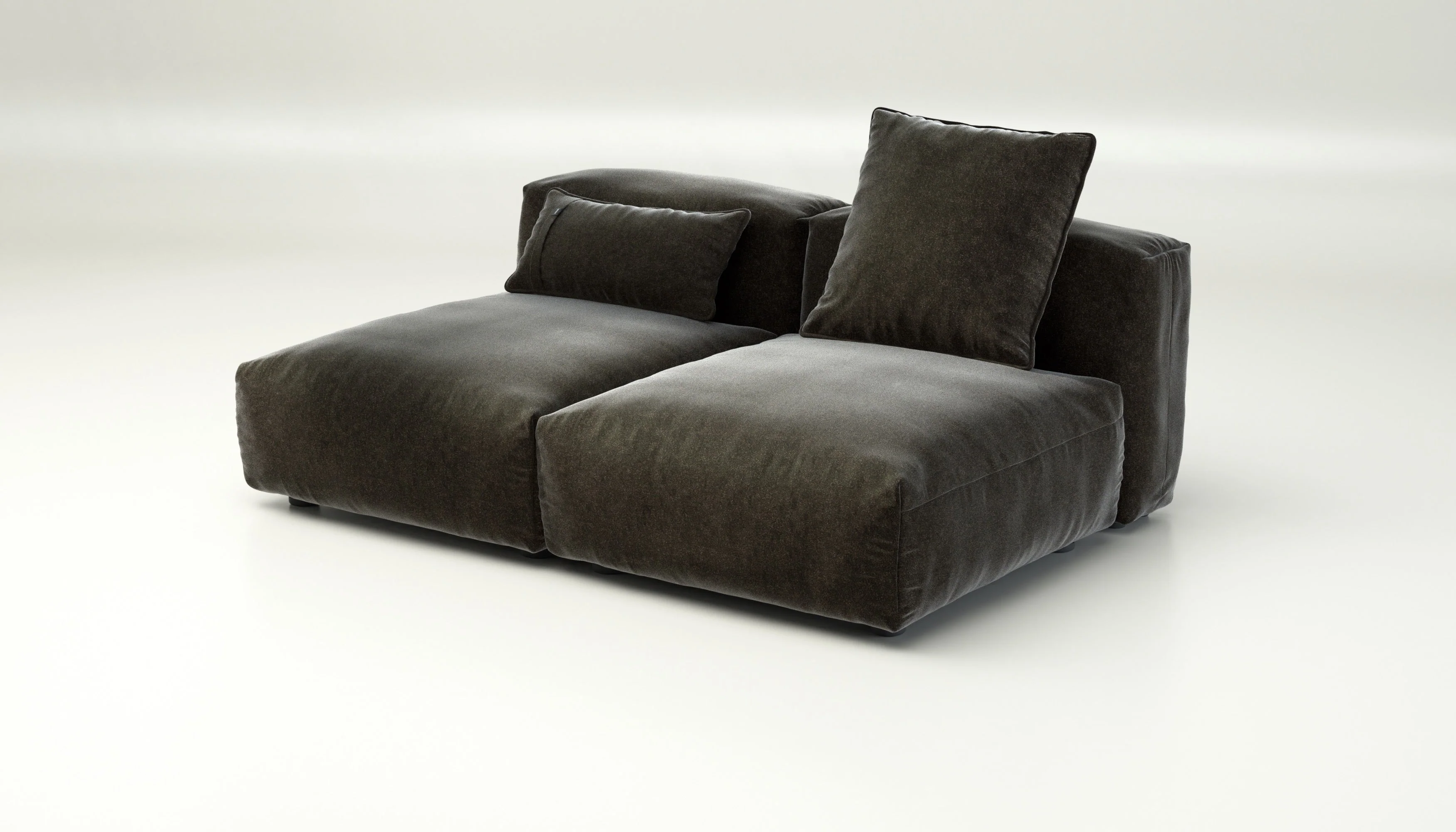vetsak | Sofa Set 01 Medium - Suave - Anthracite | Modular Sofa | 2.5 Seater - Image 3