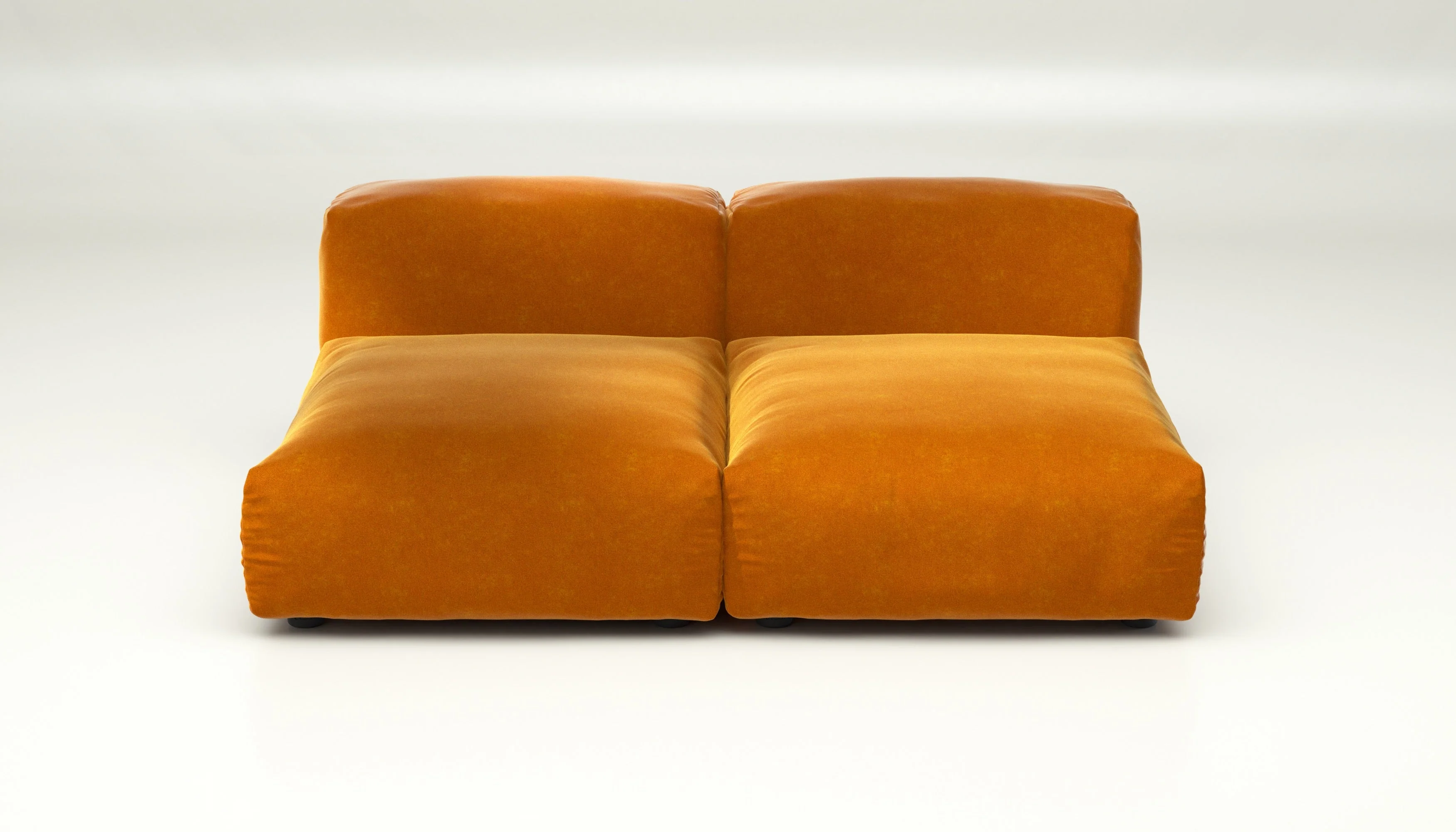 vetsak | Sofa Set 01 Medium - Suave - Orange Blaze | Modular Sofa | 2.5 Seater - Image 2