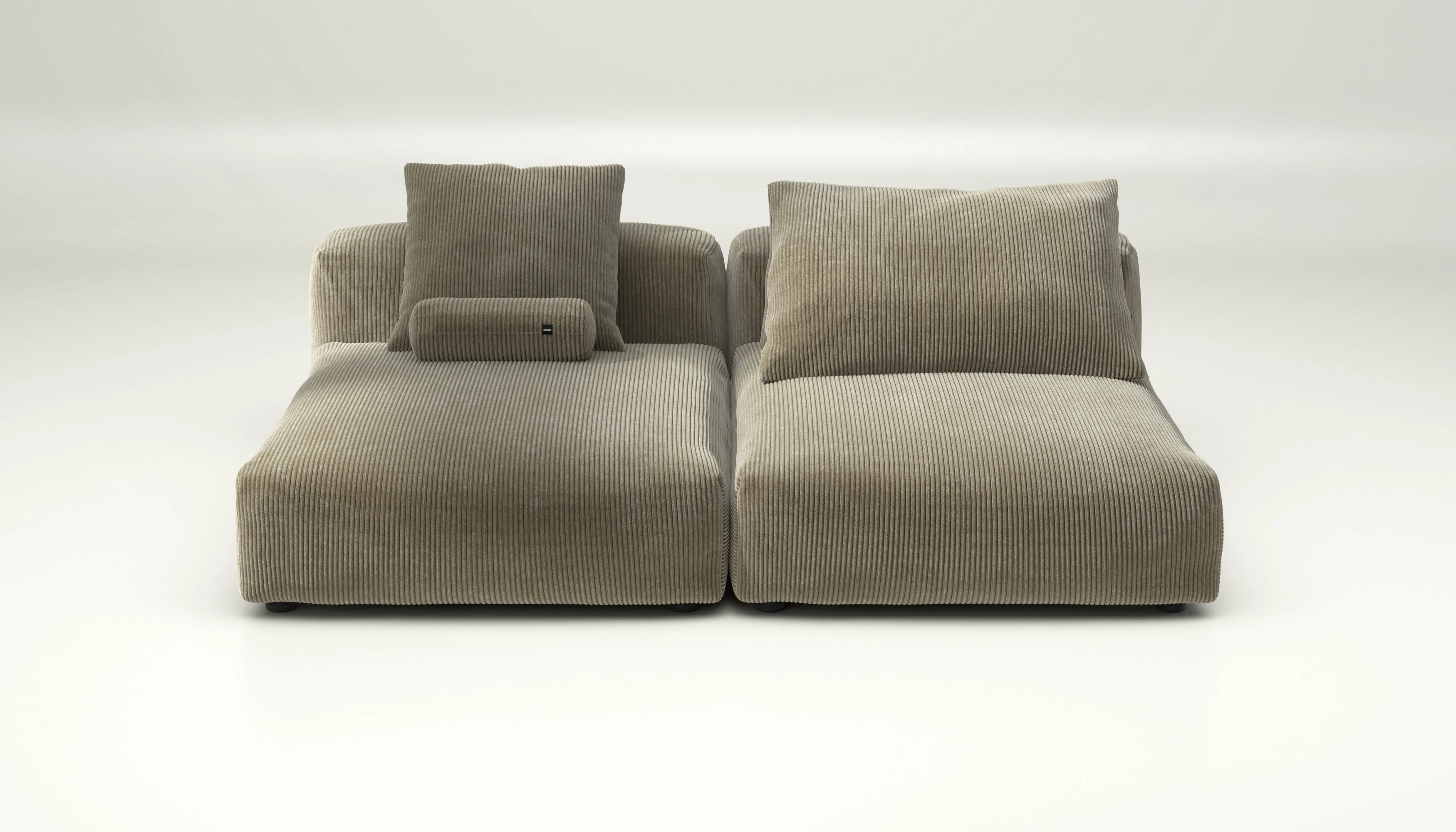 vetsak | Sofa Set 01 XLarge - Cord Velour - Khaki | Modulaire Sofa | 3.5 Zits