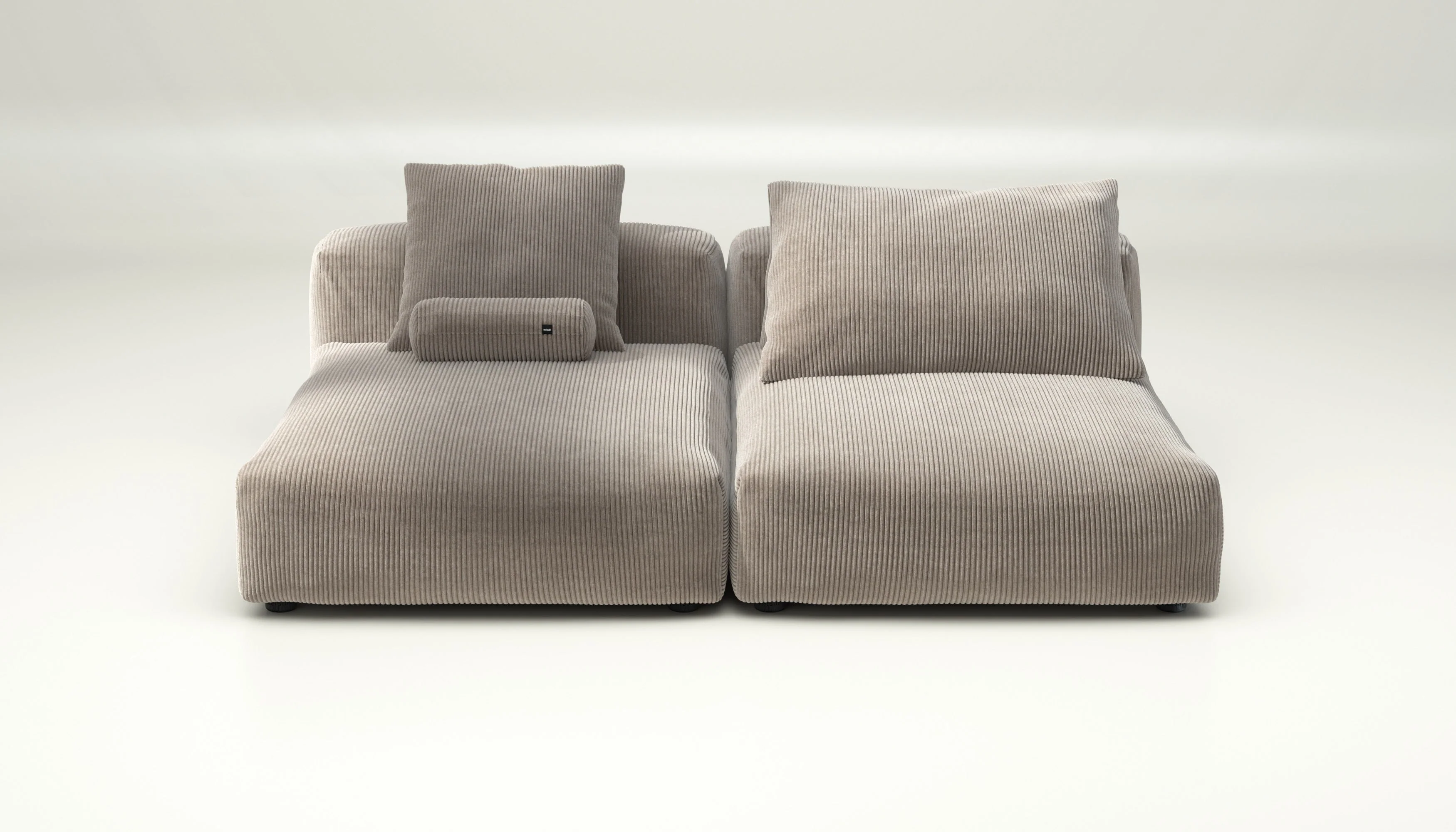 vetsak | Sofa Set 01 XLarge - Cord Velour - Platinum | Modulaire Sofa | 3.5 Zits