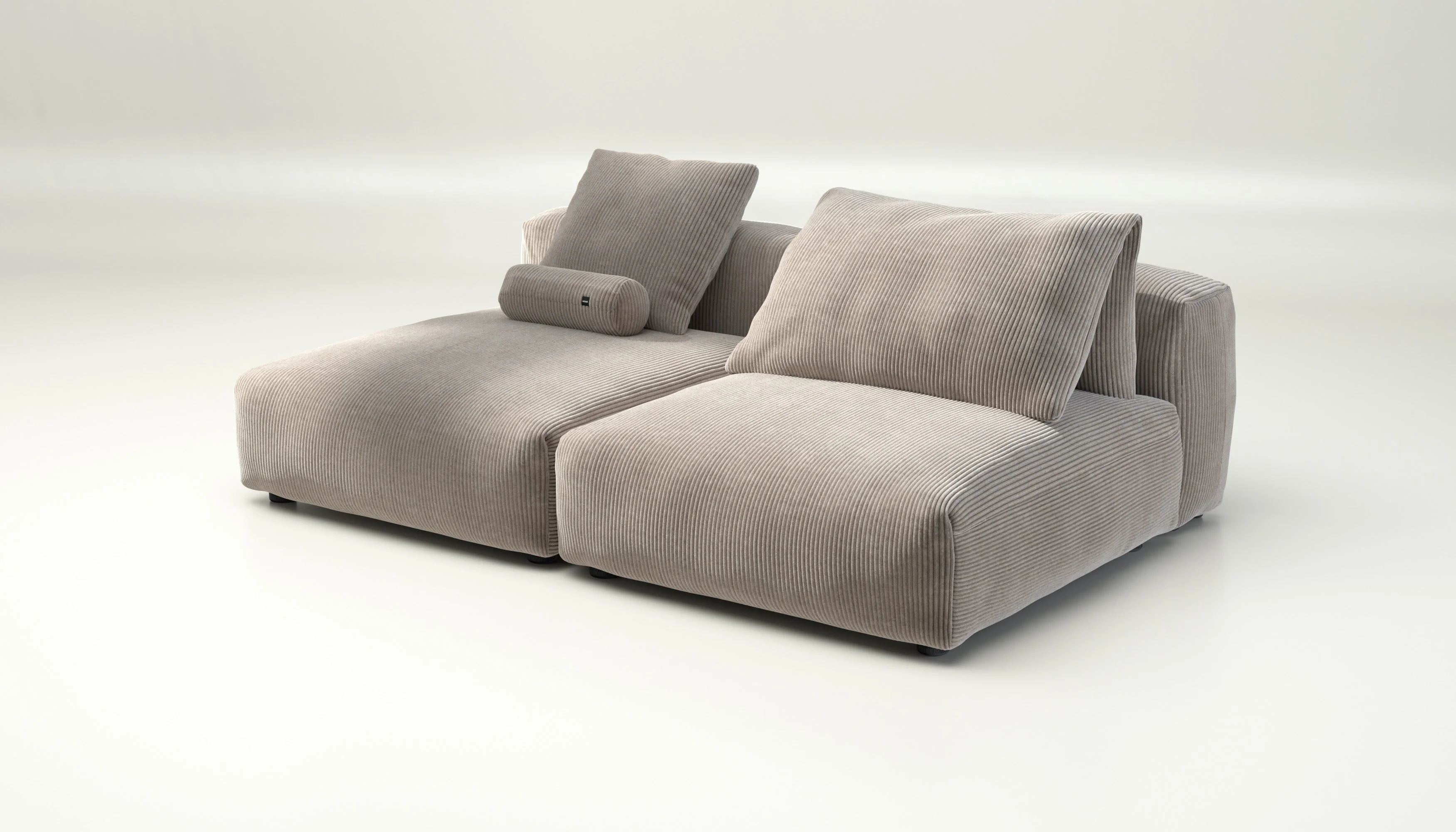 vetsak | Sofa Set 01 XLarge - Cord Velour - Platinum | Modulaire Sofa | 3.5 Zits - Image 3