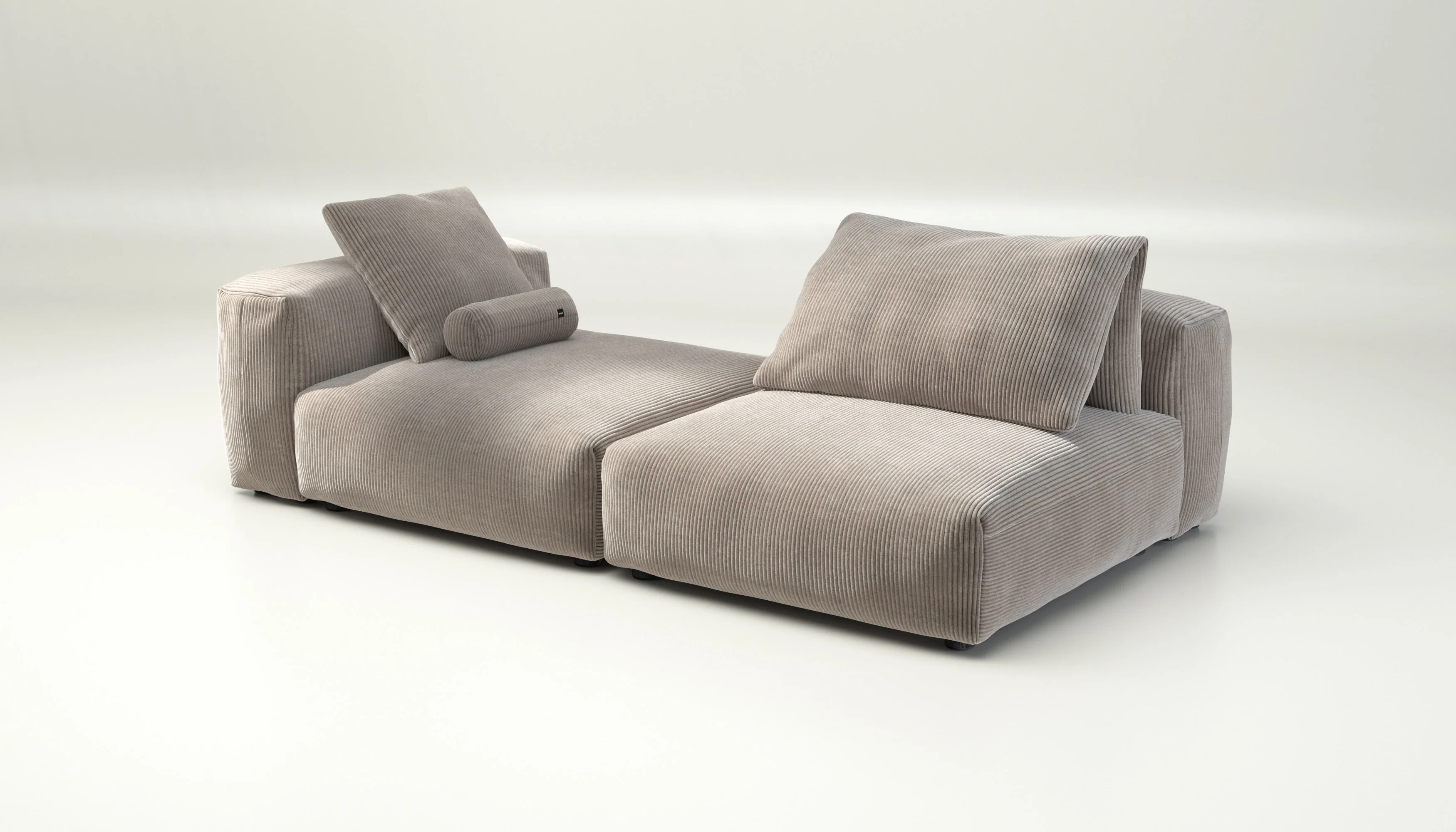 vetsak | Sofa Set 01 XLarge - Cord Velour - Platinum | Modulaire Sofa | 3.5 Zits - Image 4