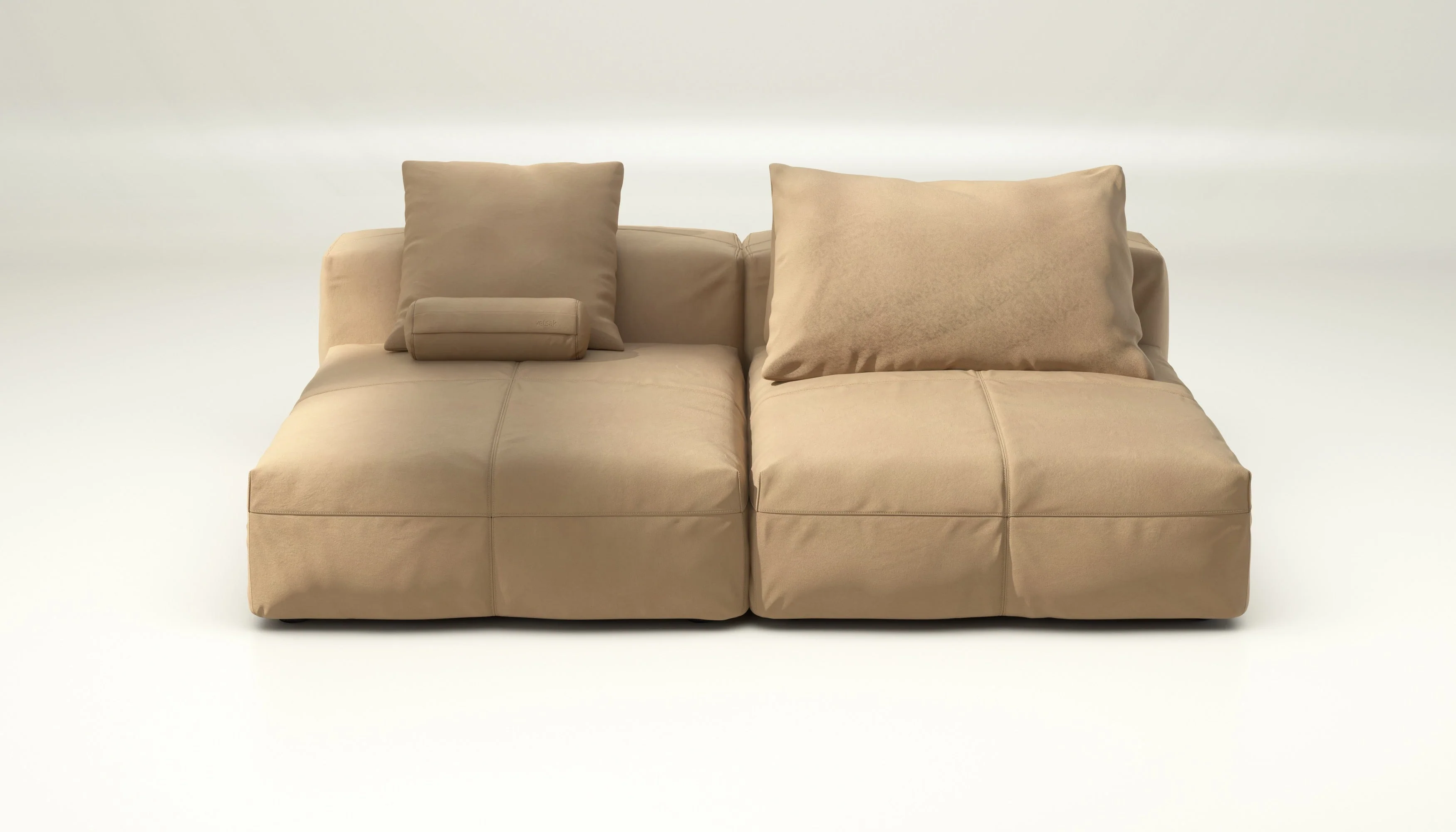vetsak | Sofa Set 01 XLarge - Leather - Beige | Modulaire Sofa | 3.5 Zits