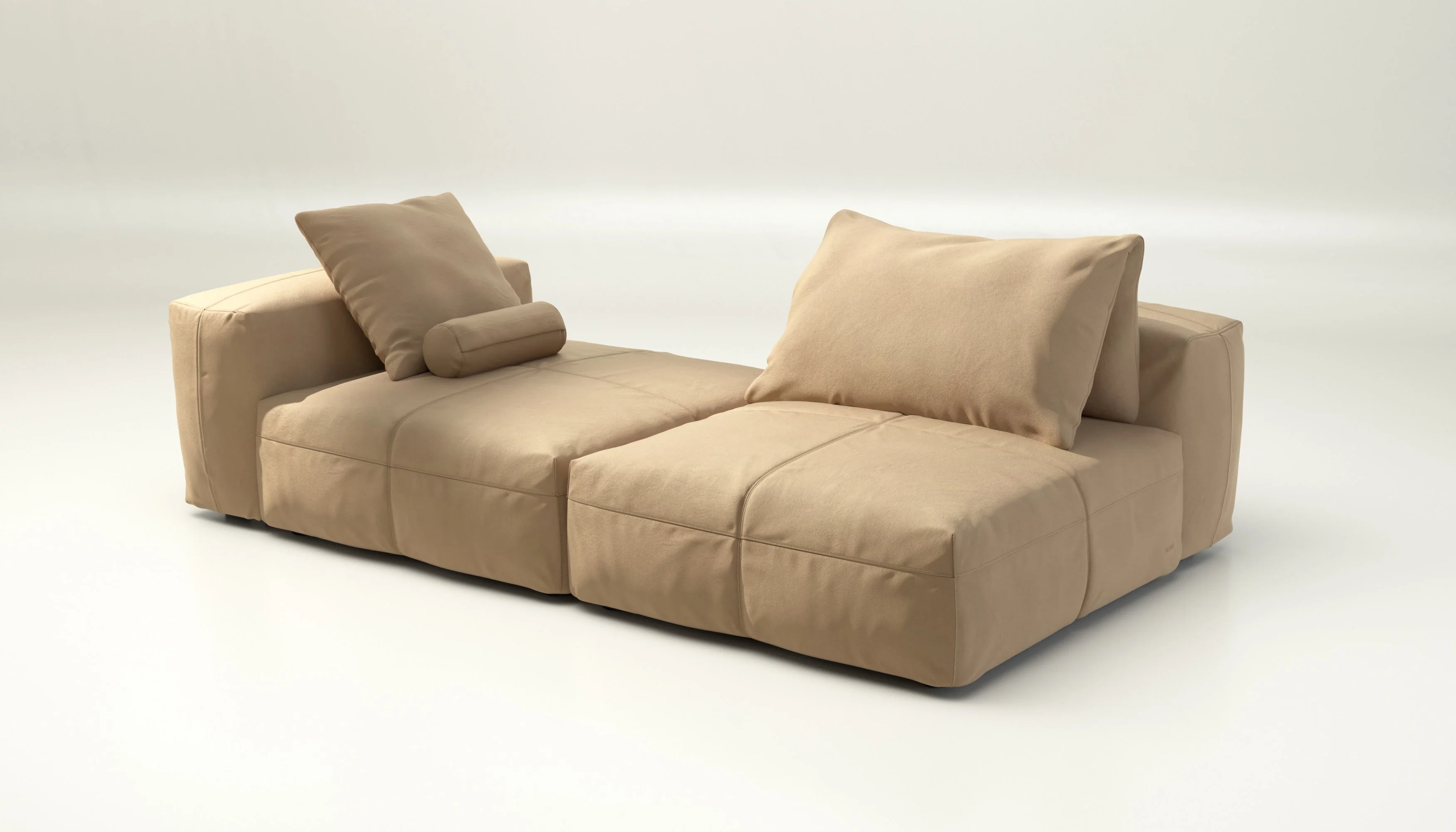 vetsak | Sofa Set 01 XLarge - Leather - Beige | Modulaire Sofa | 3.5 Zits - Image 4