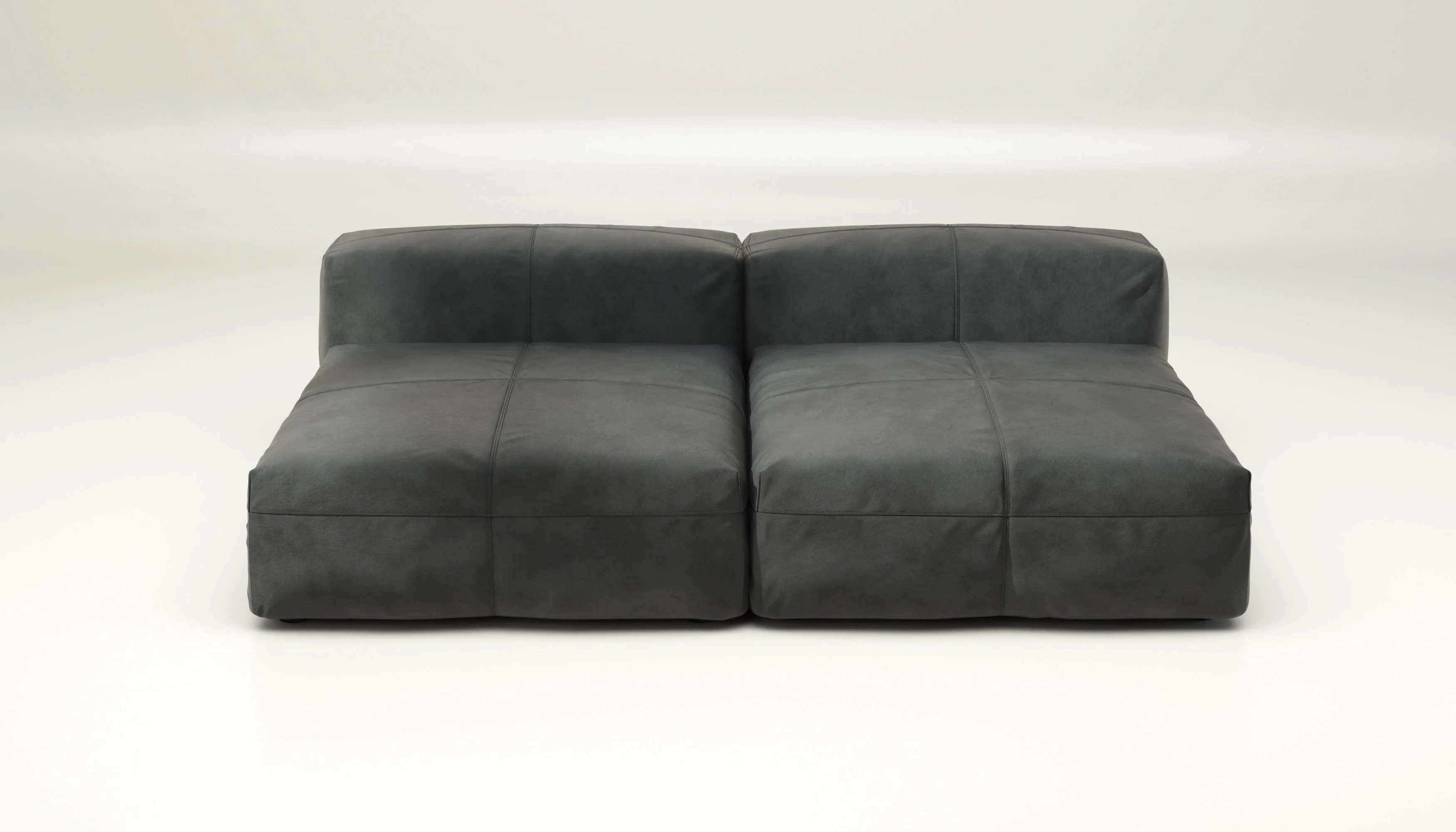 vetsak | Sofa Set 01 XLarge - Leather - Dark Grey | Modulaire Sofa | 3.5 Zits - Image 2