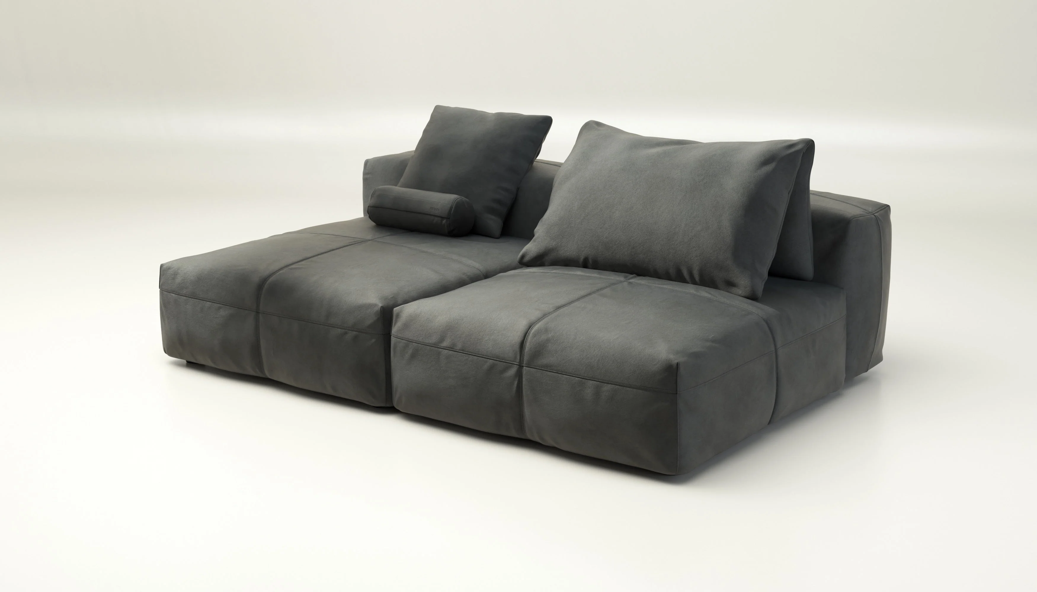 vetsak | Sofa Set 01 XLarge - Leather - Dark Grey | Modulaire Sofa | 3.5 Zits - Image 3