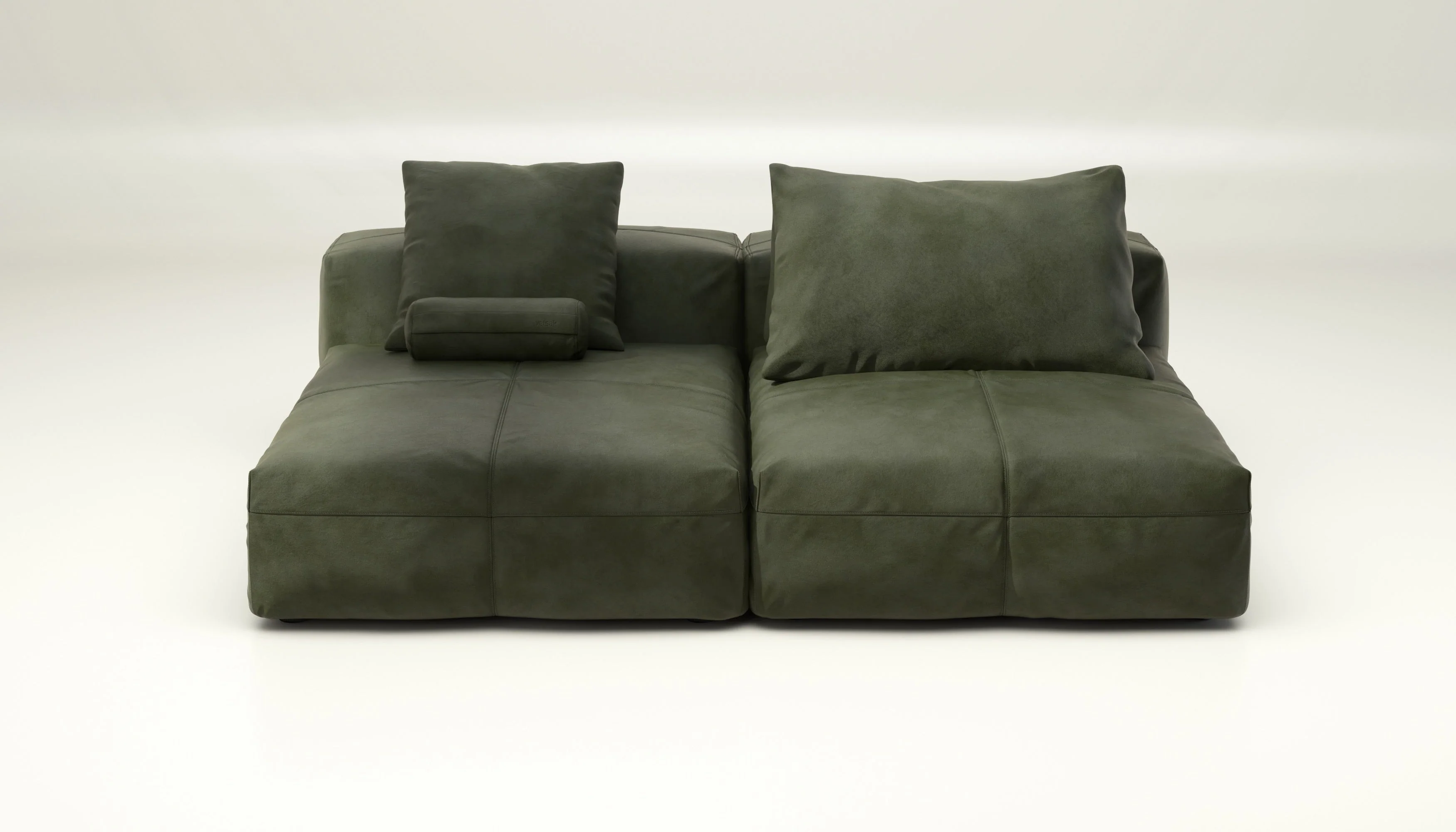 vetsak | Sofa Set 01 XLarge - Leather - Olive | Modulaire Sofa | 3.5 Zits