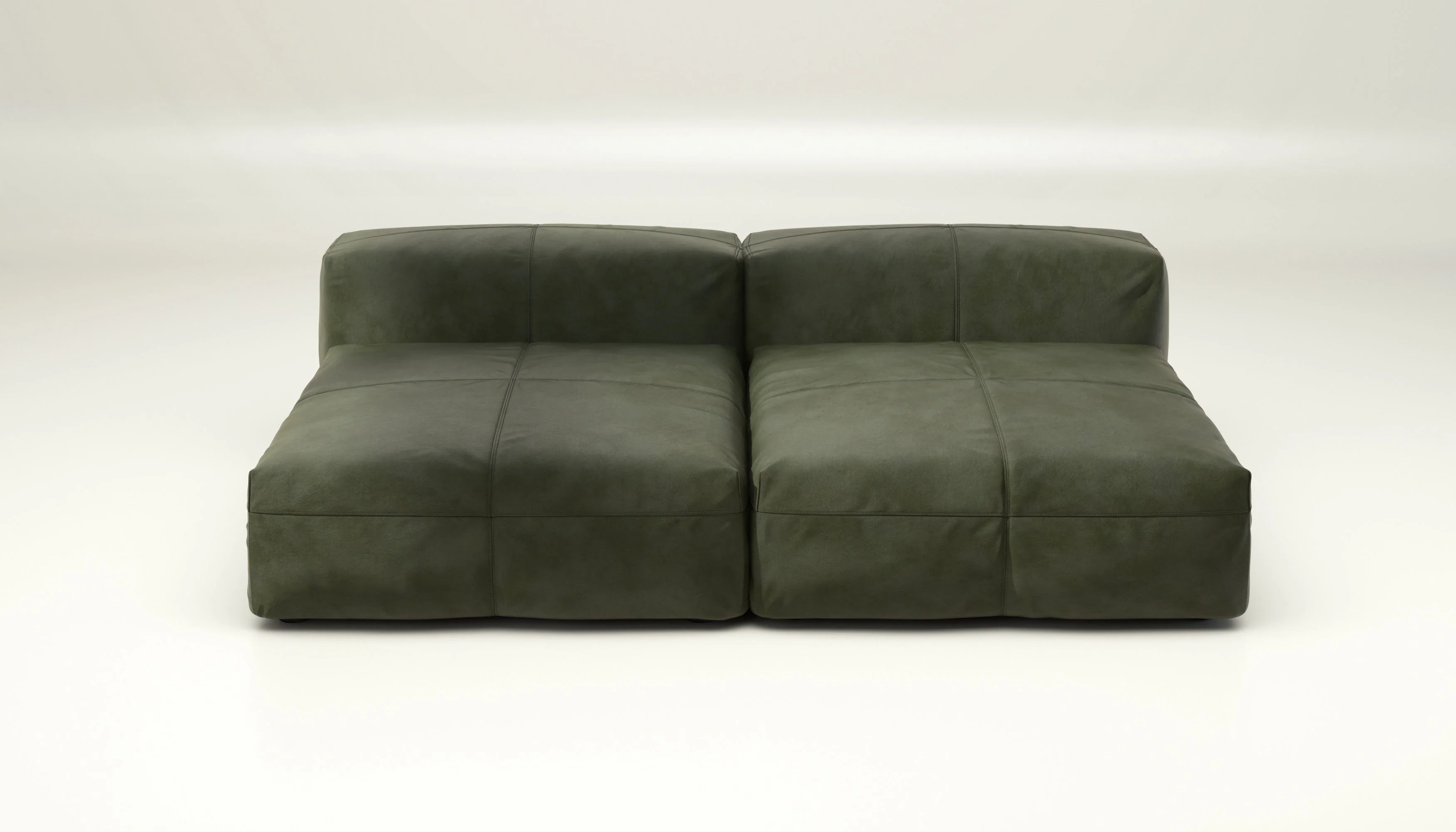 vetsak | Sofa Set 01 XLarge - Leather - Olive | Modulaire Sofa | 3.5 Zits - Image 2