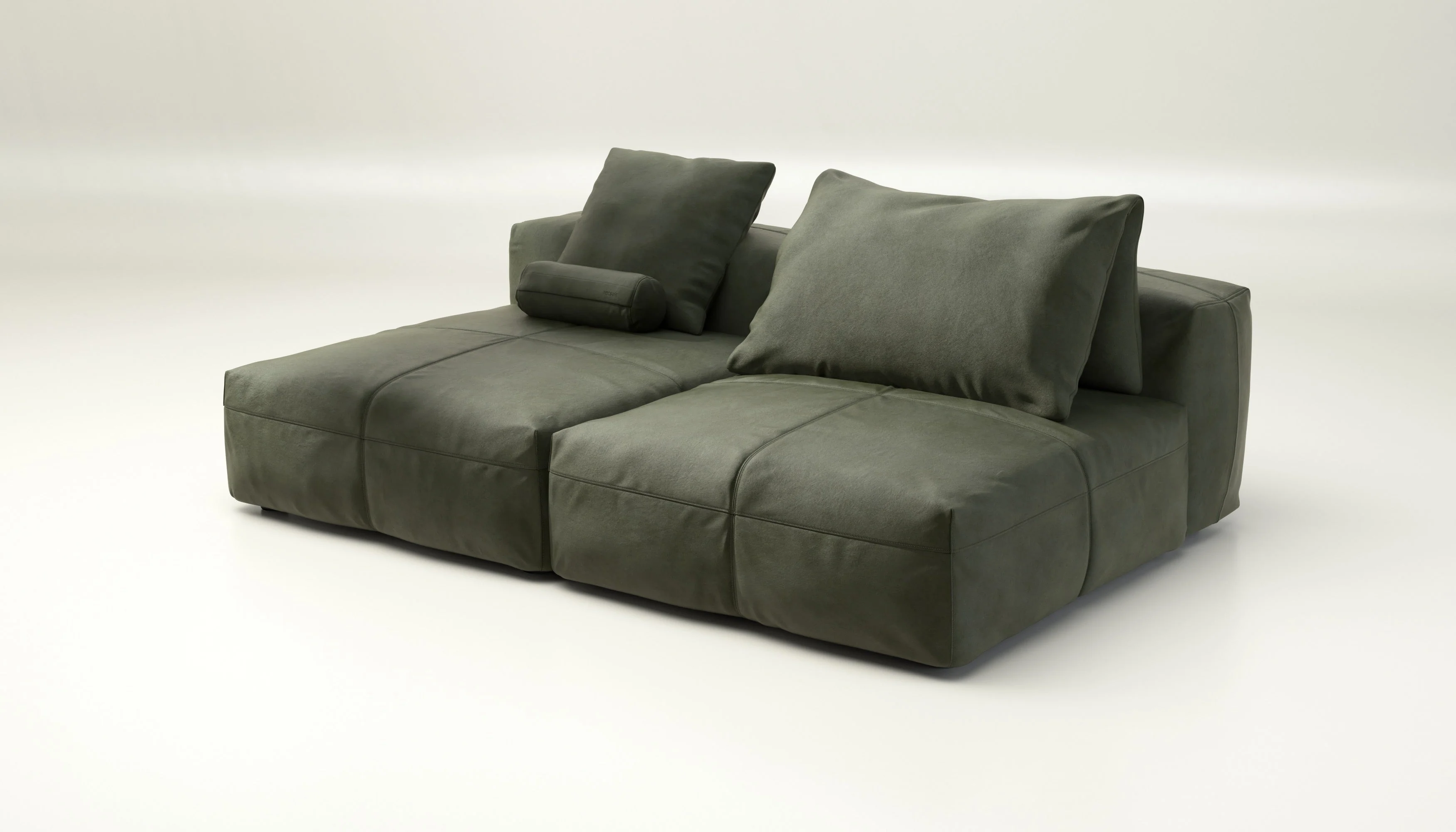 vetsak | Sofa Set 01 XLarge - Leather - Olive | Modulaire Sofa | 3.5 Zits - Image 3