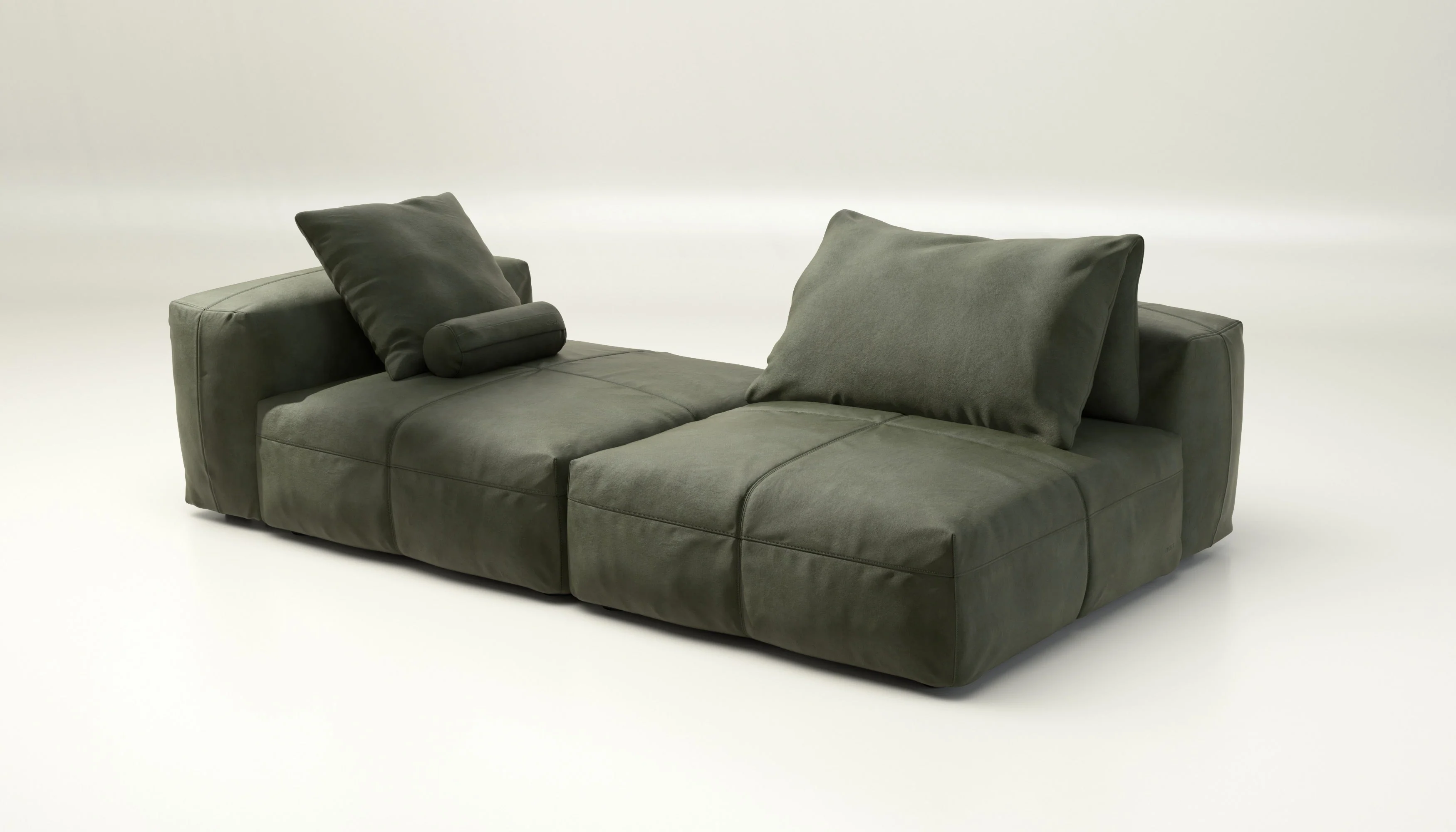 vetsak | Sofa Set 01 XLarge - Leather - Olive | Modulaire Sofa | 3.5 Zits - Image 4