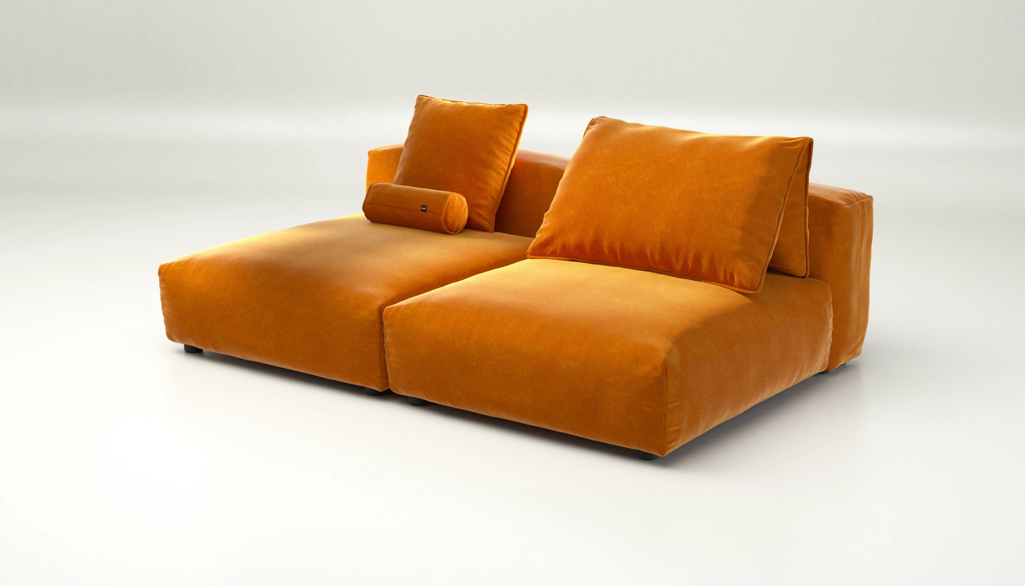 vetsak | Sofa Set 01 XLarge - Suave - Orange Blaze | Modular Sofa | 3.5 Seater - Image 3