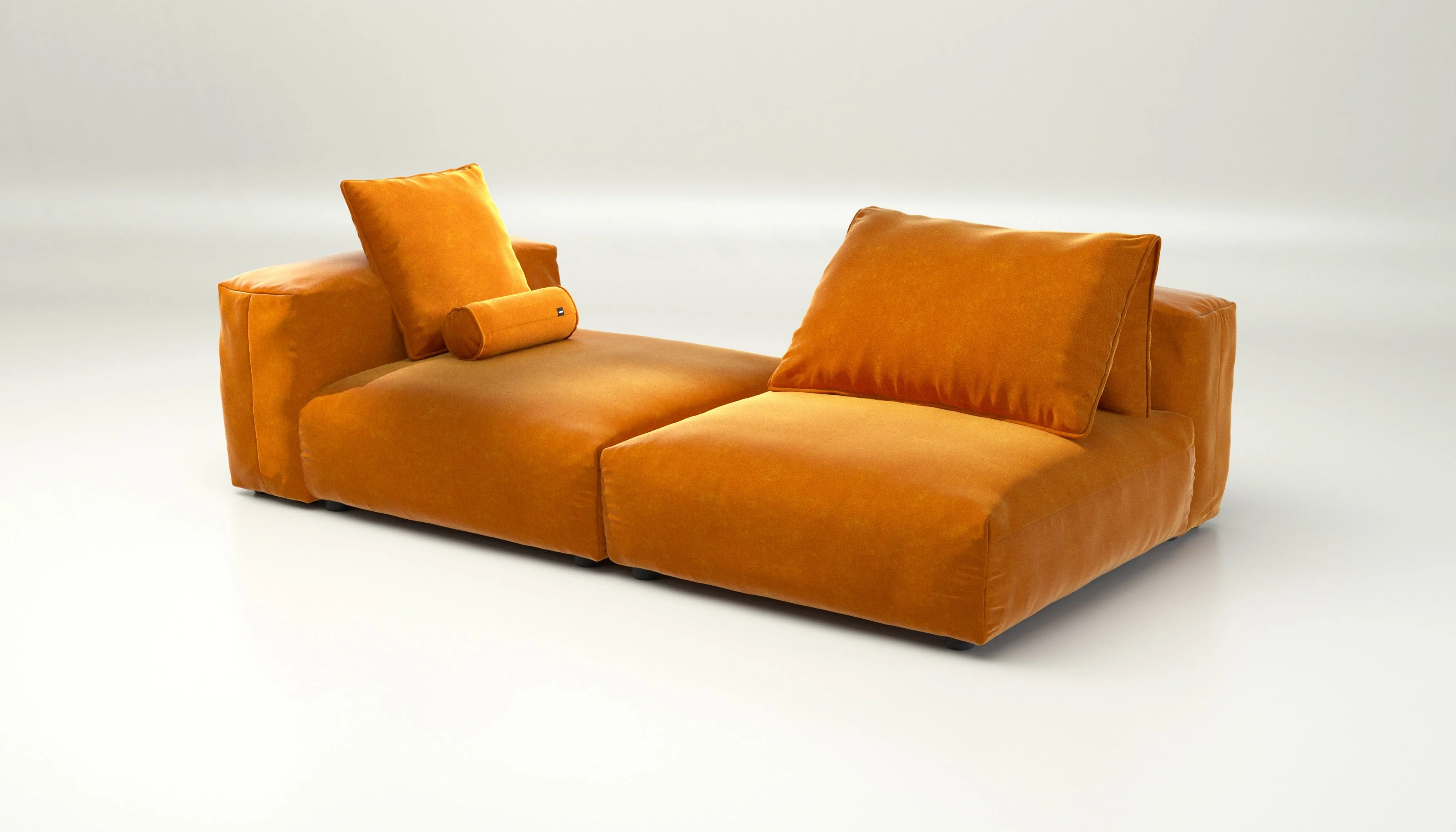 vetsak | Sofa Set 01 XLarge - Suave - Orange Blaze | Modular Sofa | 3.5 Seater - Image 4
