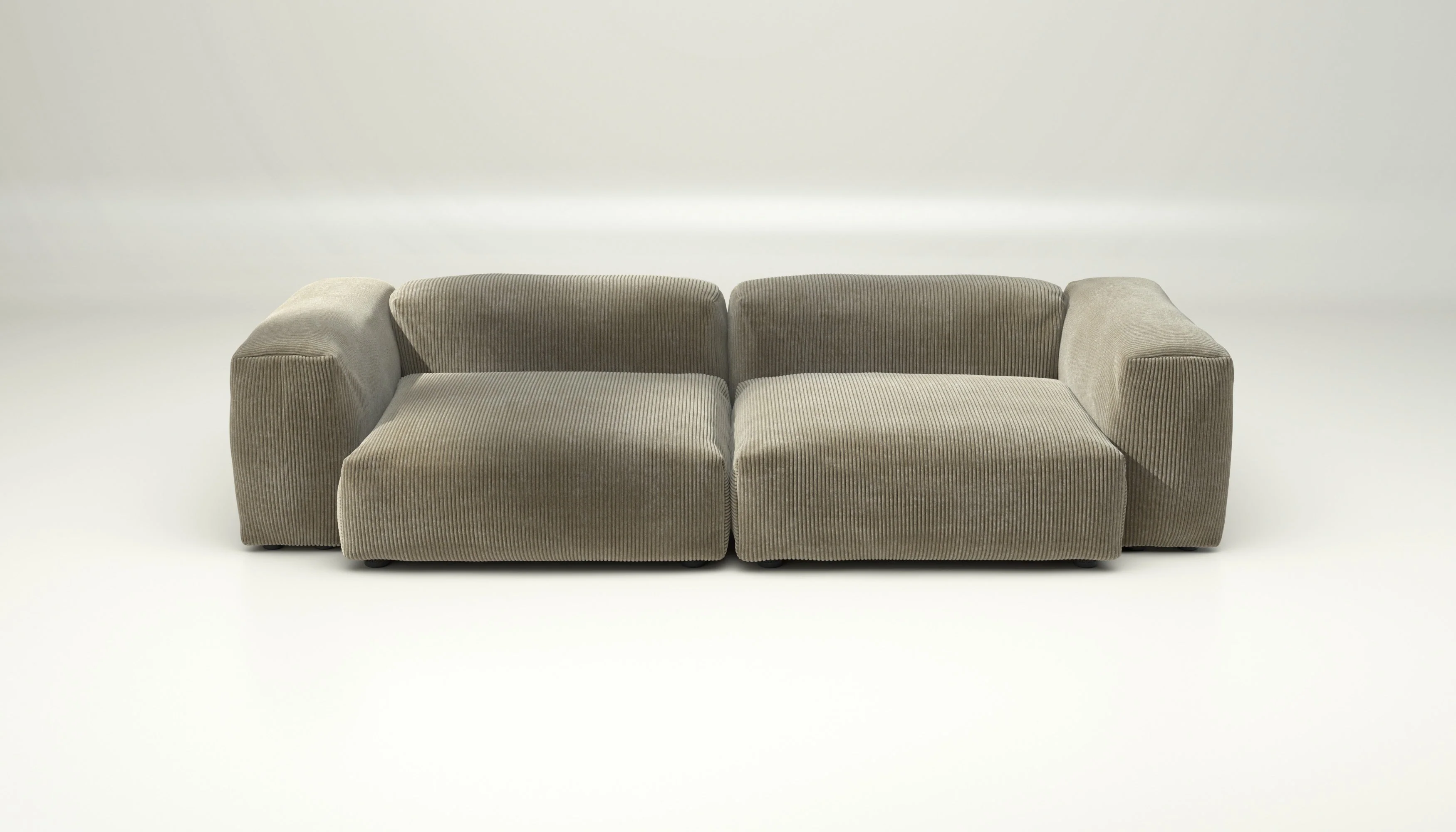 vetsak | Sofa Set 02 Large - Cord Velour - Khaki | Modulaire Sofa | 3.5 Zits | Big Sofa - Image 2