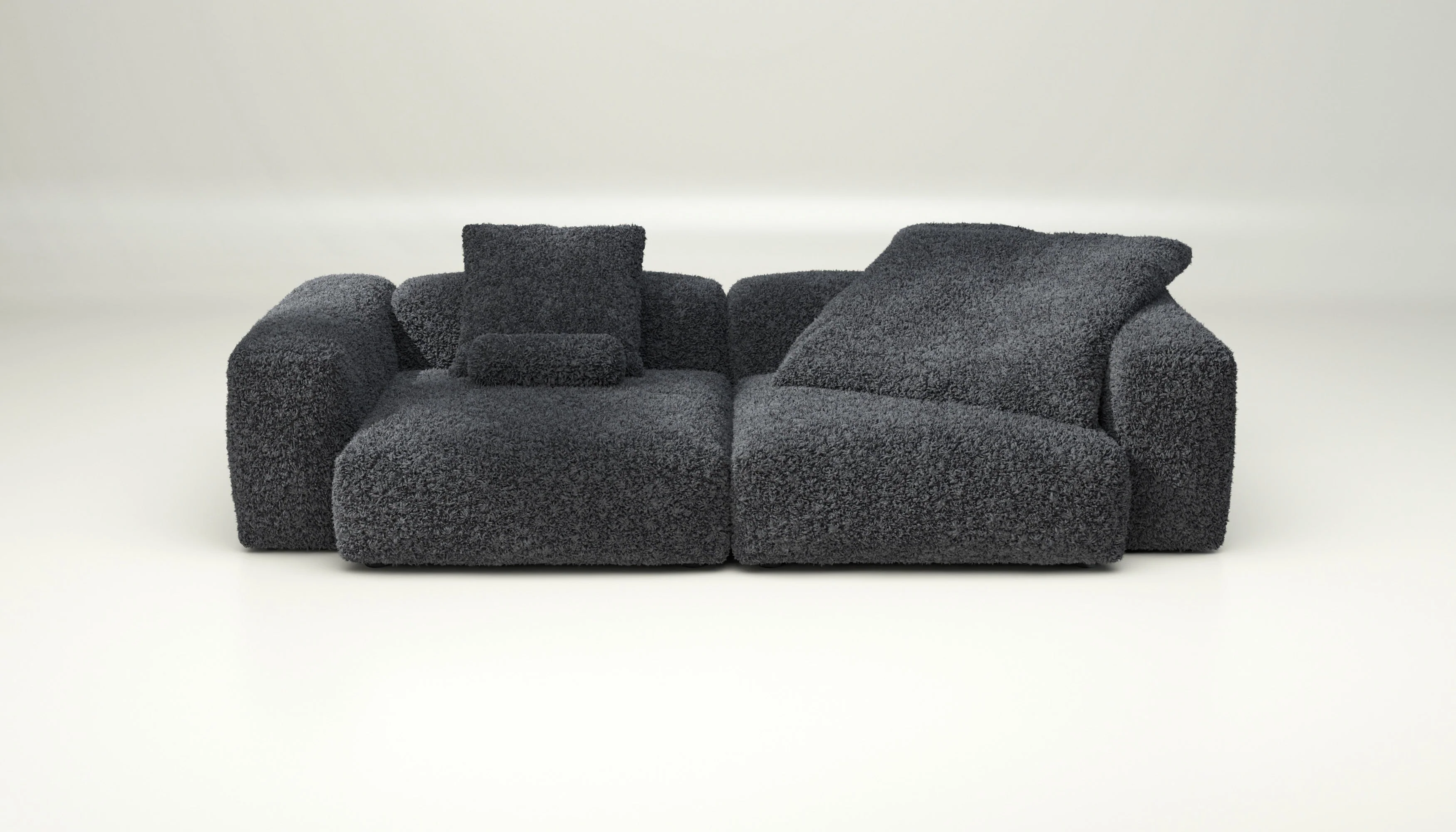 vetsak | Sofa Set 02 Large - Doodle - Dark Grey | Modulaire Sofa | 3.5 Zits | Big Sofa