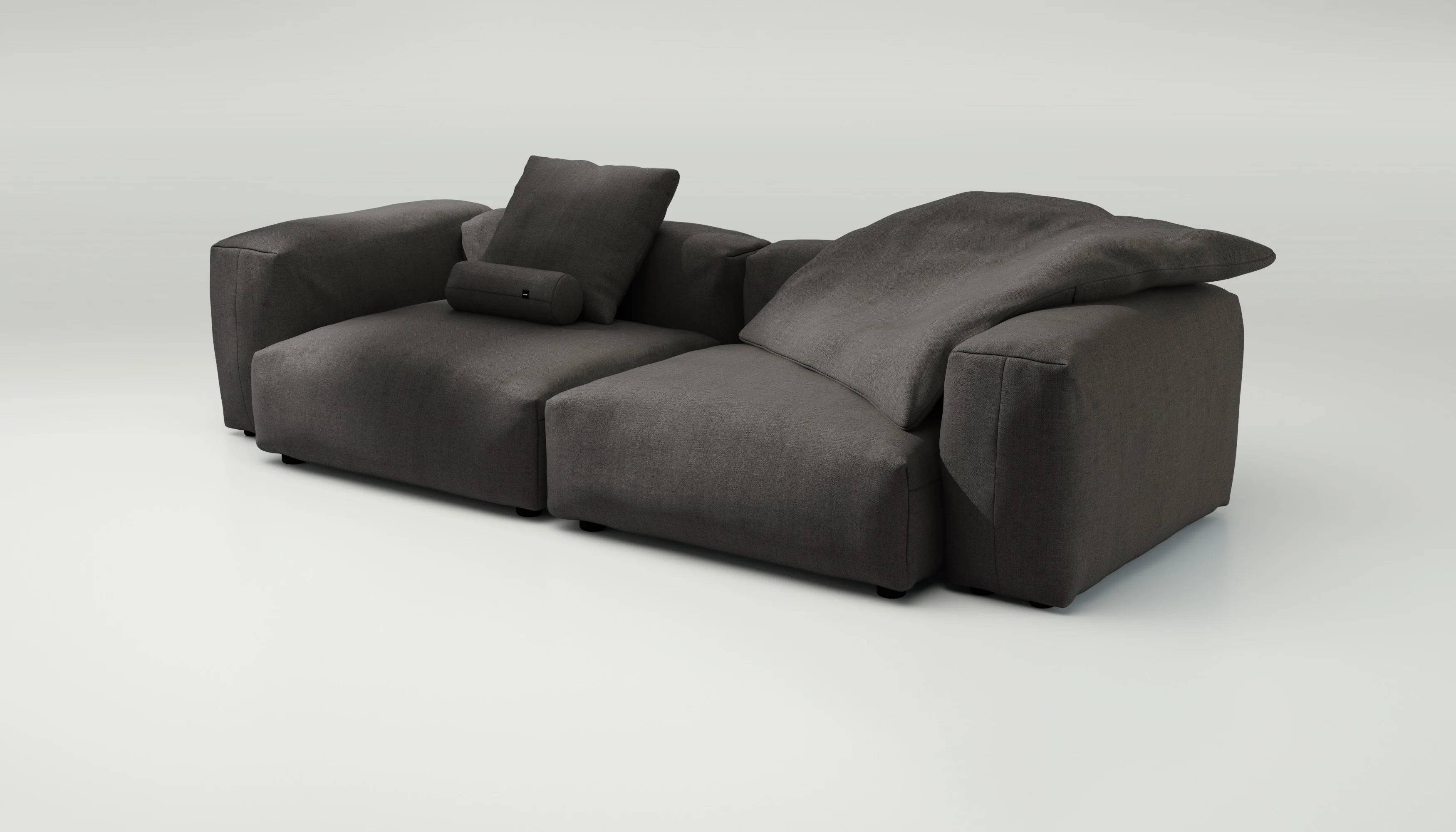 vetsak | Sofa Set 02 Large - Herringbone - Dark Grey | Modular Sofa | 3.5 Seater | Big Sofa - Image 3