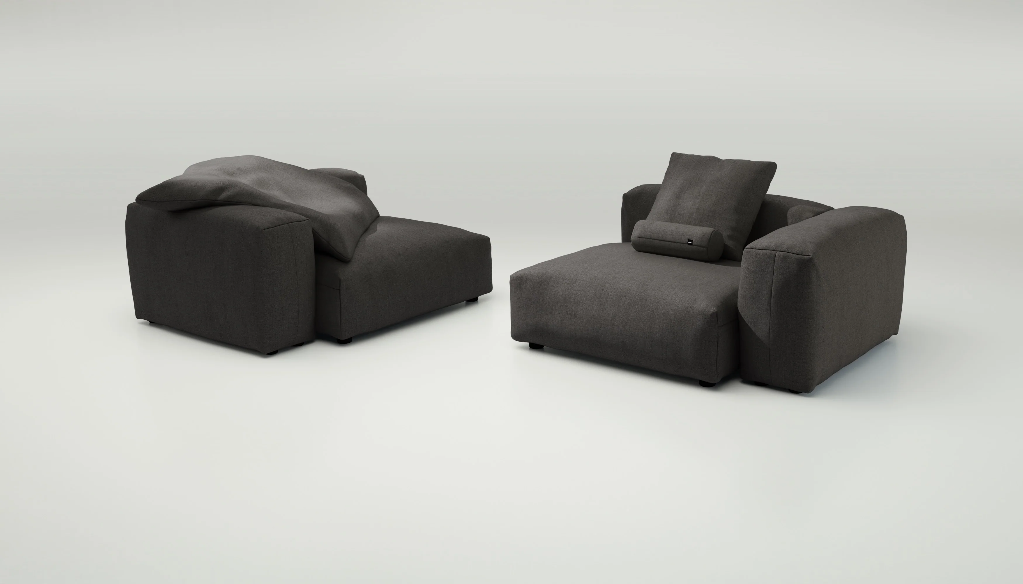 vetsak | Sofa Set 02 Large - Herringbone - Dark Grey | Modular Sofa | 3.5 Seater | Big Sofa - Image 4
