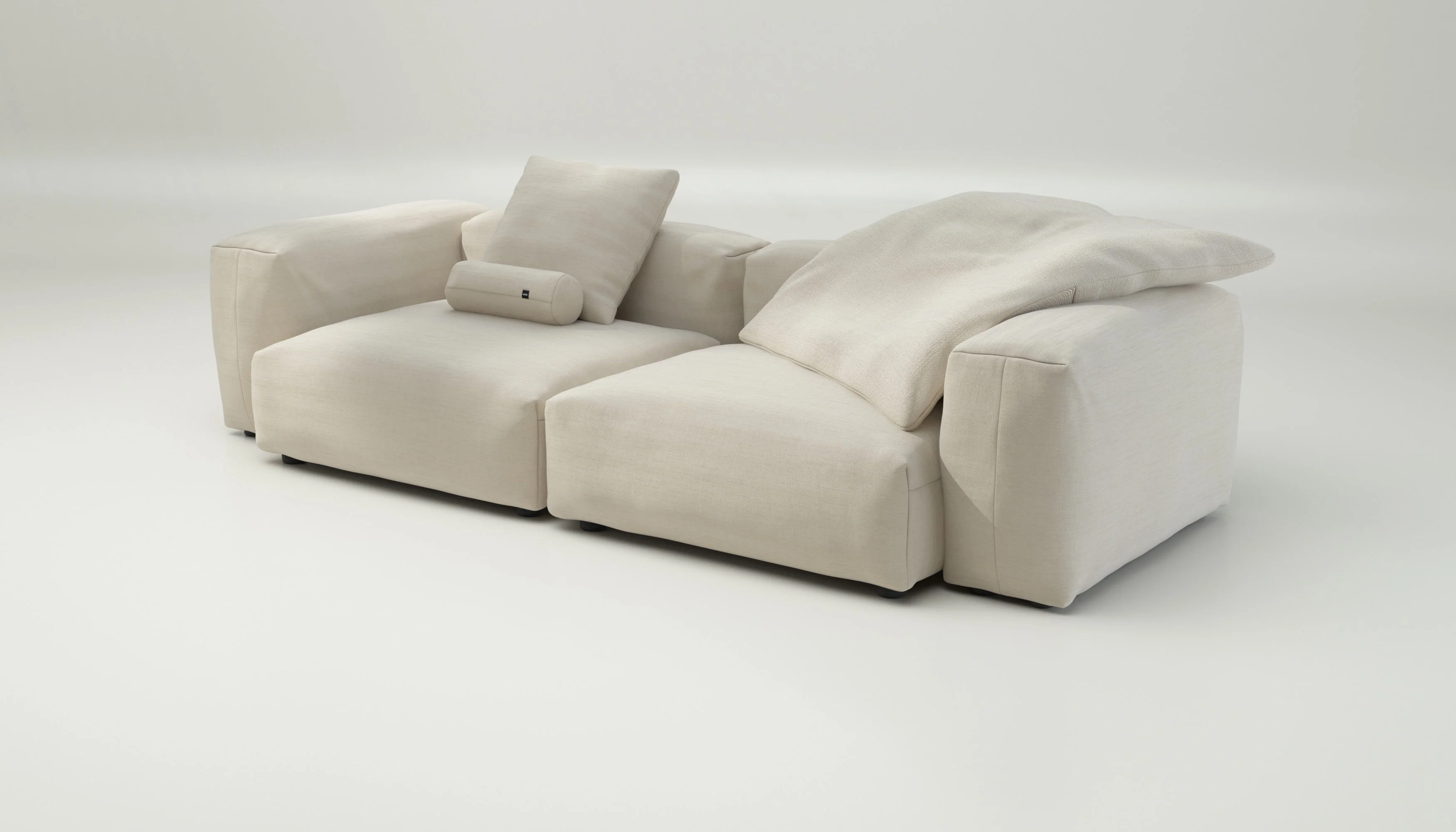 vetsak | Sofa Set 02 Large - Pique - Beige | Modular Sofa | 3.5 Seater | Big Sofa - Image 3