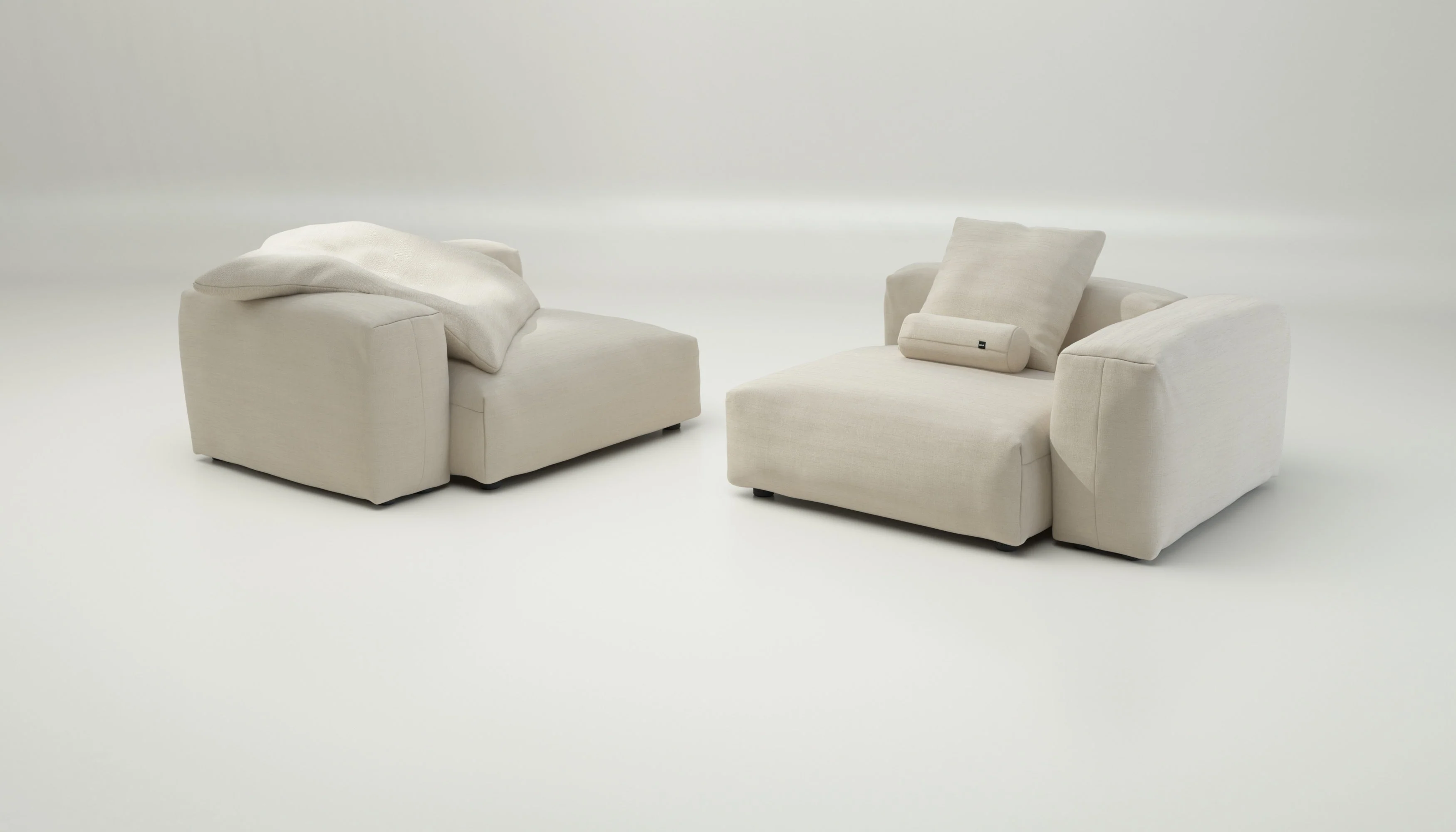 vetsak | Sofa Set 02 Large - Pique - Beige | Modular Sofa | 3.5 Seater | Big Sofa - Image 4