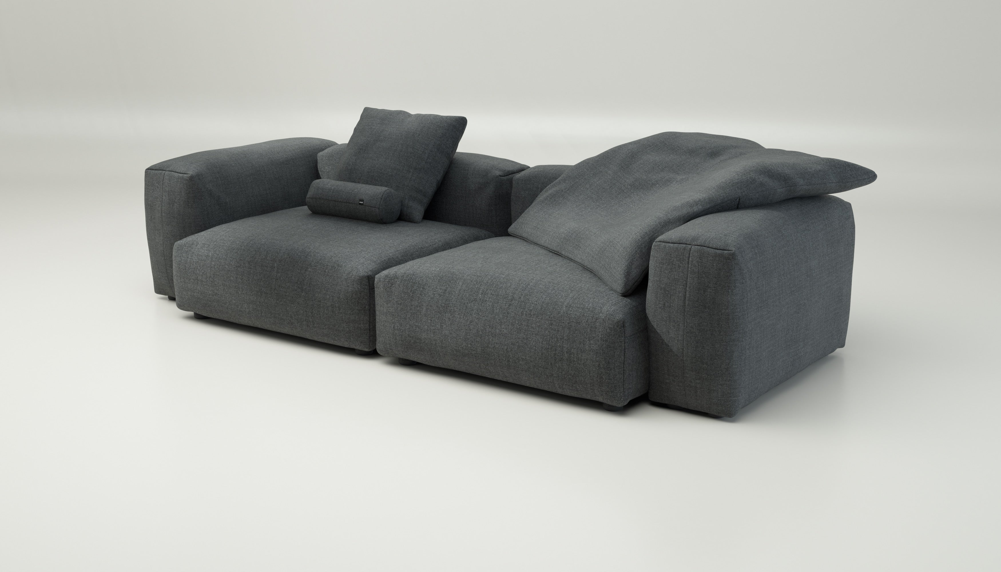 vetsak | Sofa Set 02 Large - Pique - Dark Grey | Modular Sofa | 3.5 Seater | Big Sofa - Image 3