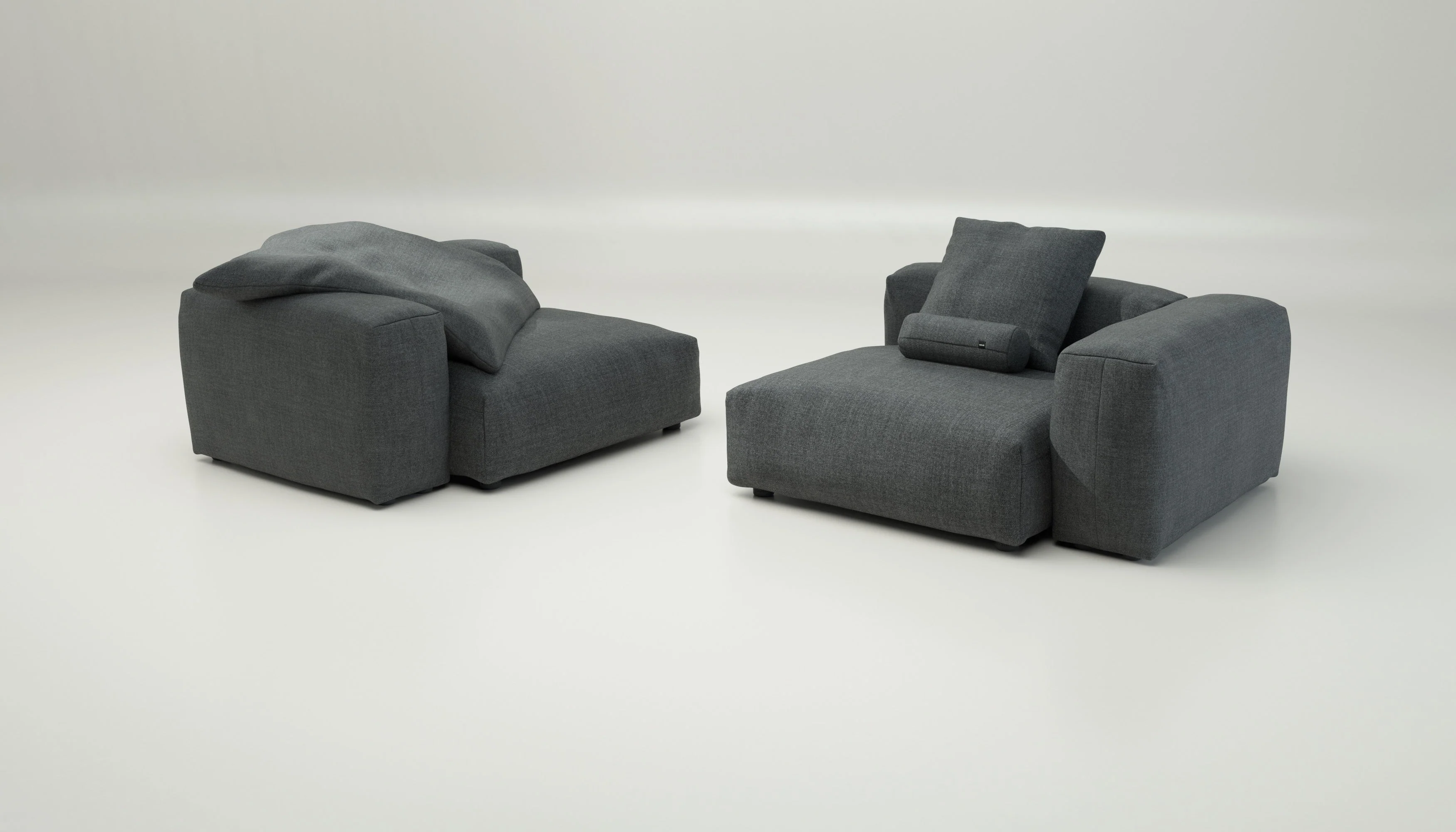 vetsak | Sofa Set 02 Large - Pique - Dark Grey | Modular Sofa | 3.5 Seater | Big Sofa - Image 4