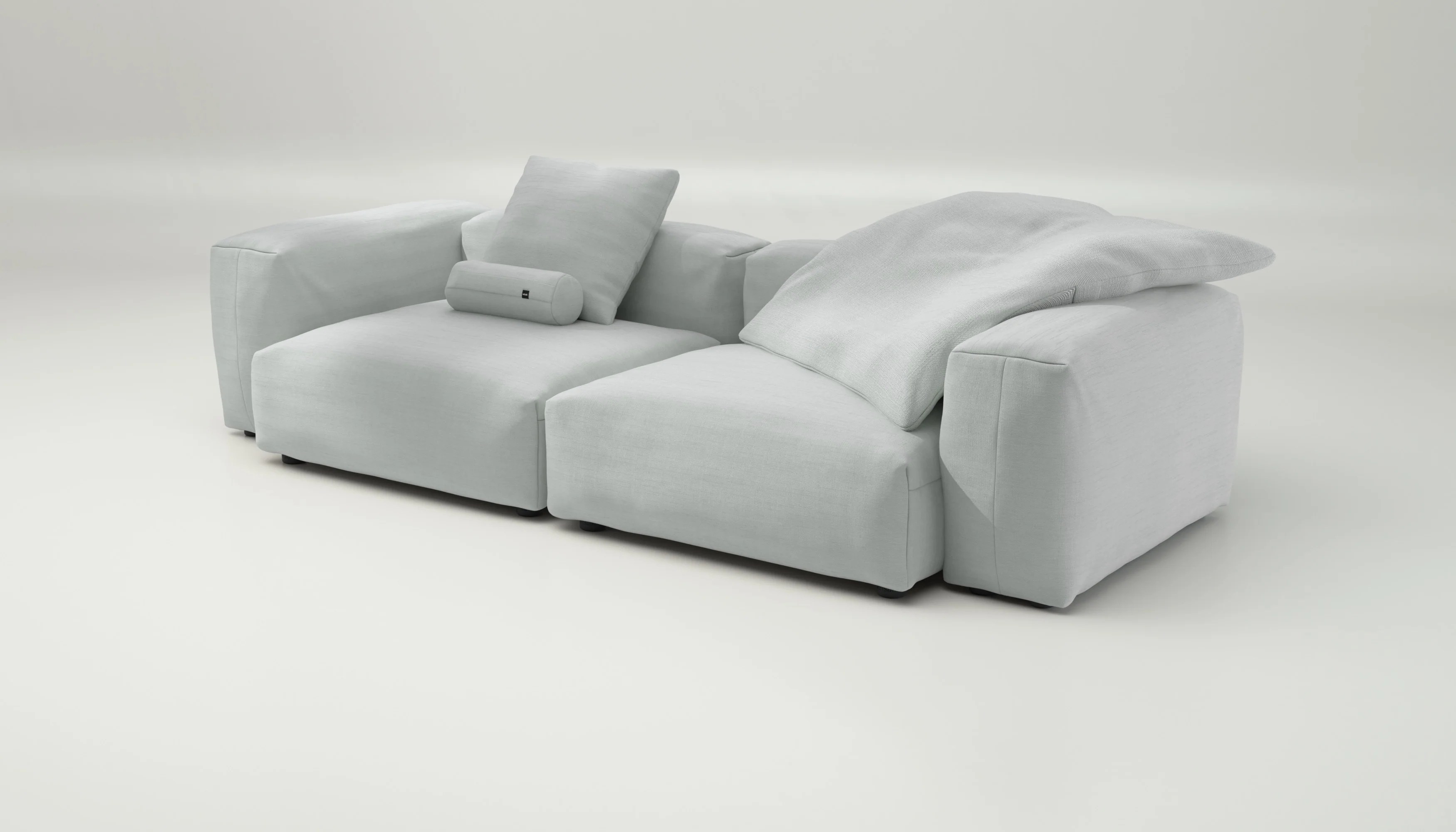 vetsak | Sofa Set 02 Large - Pique - Light Grey | Modular Sofa | 3.5 Seater | Big Sofa - Image 3